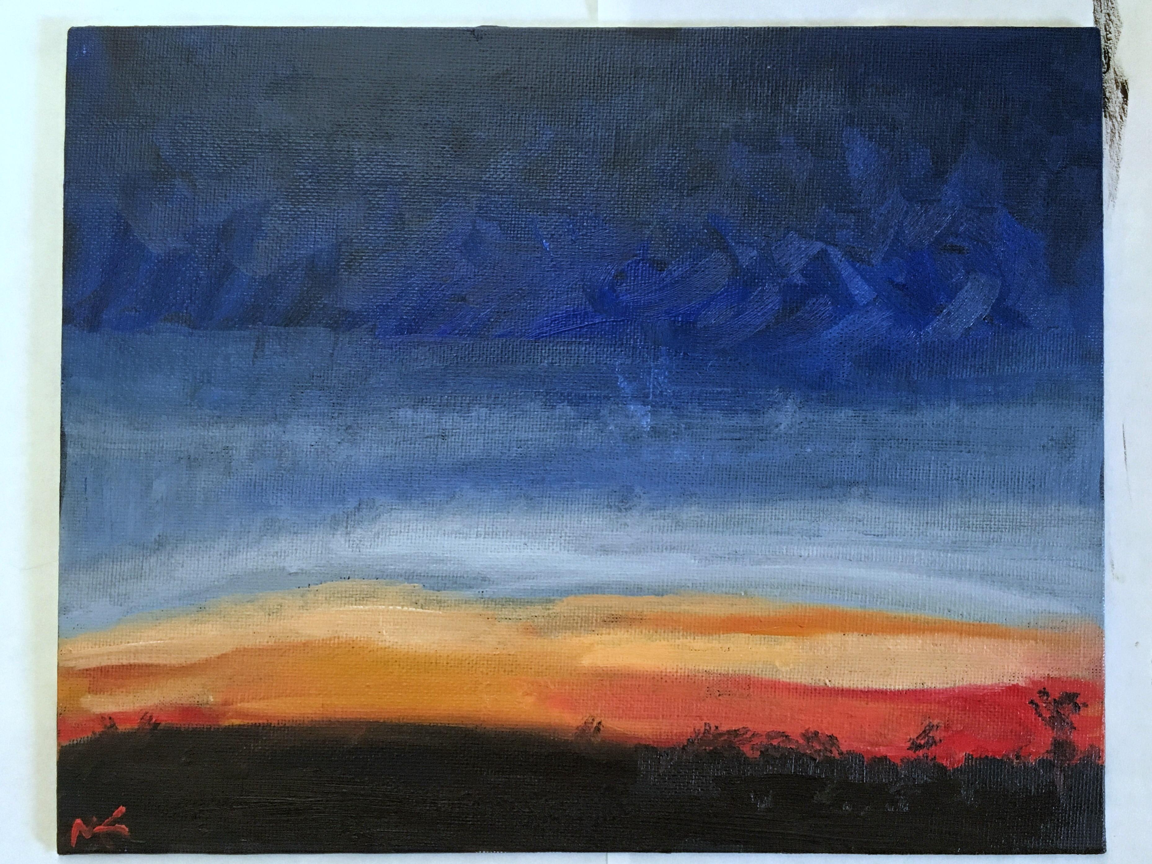 Oil Painting with my Palette Leftovers r/minimalist_art