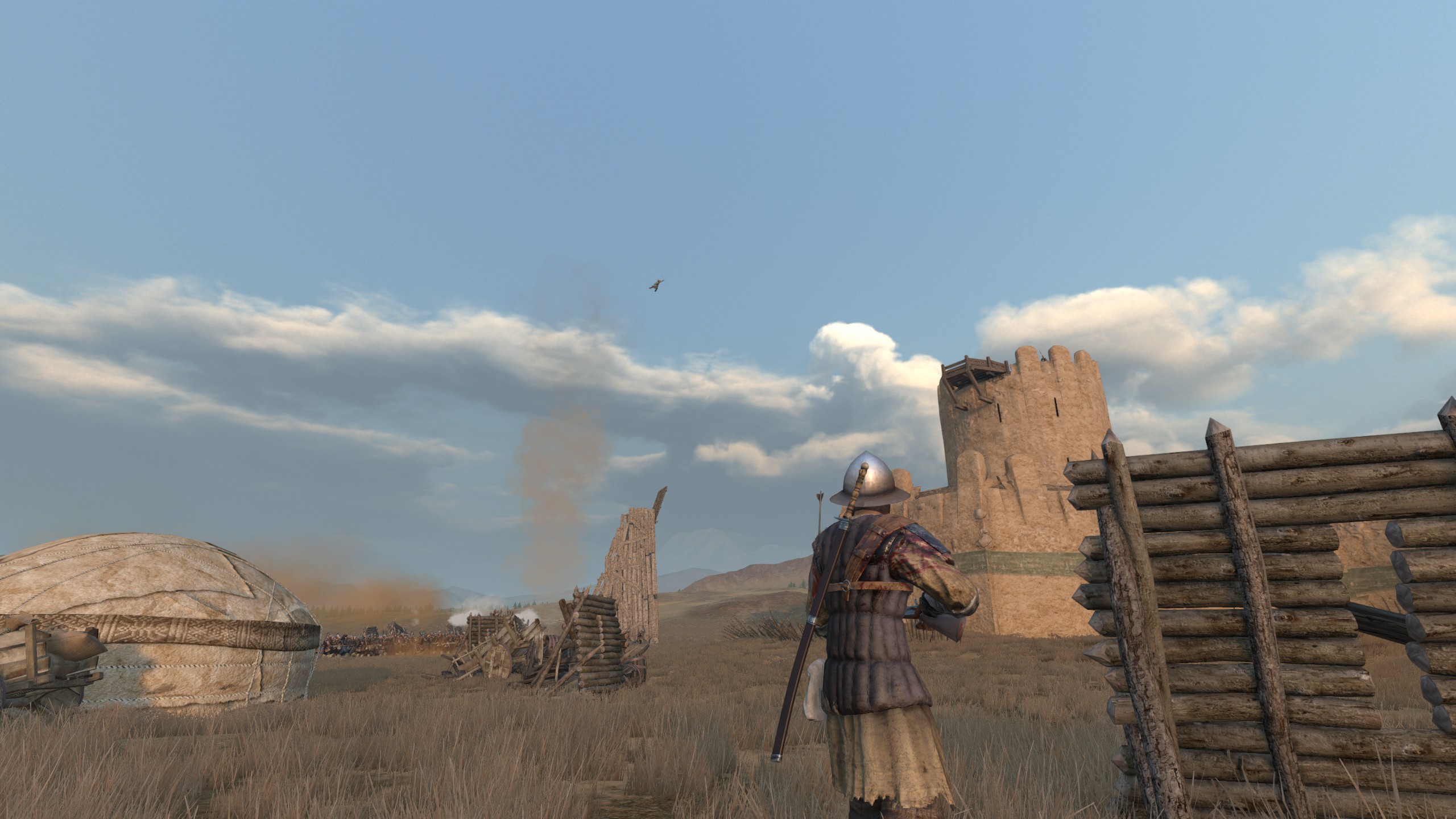 Why use the ladder when you can fly over the wall. r/Bannerlord