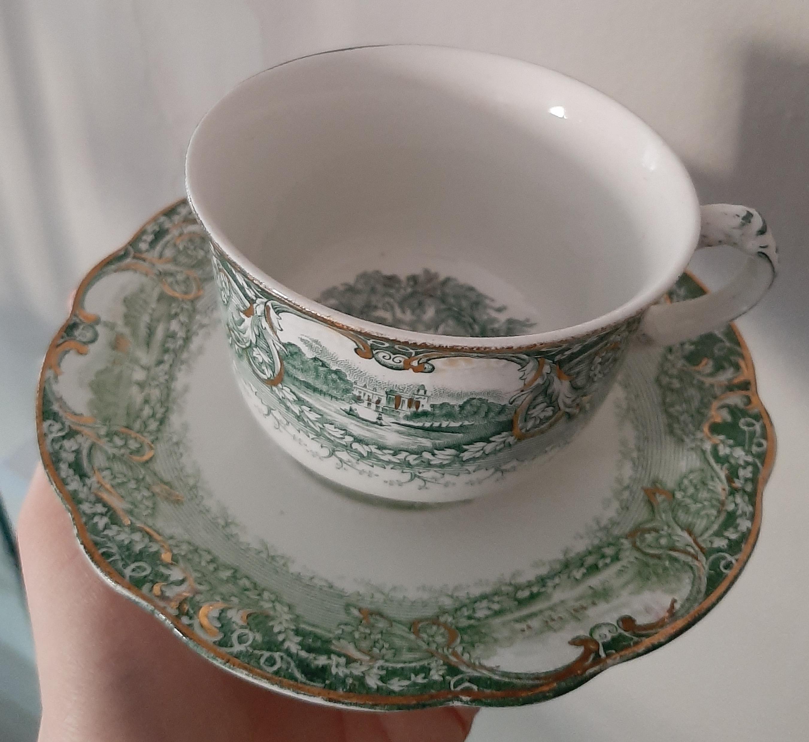 1890(?) J&G Meakin "Virginia" china. Is it safe to use? This cup has