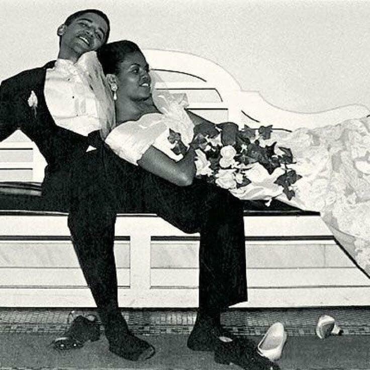 The Obamas wedding night [October 3, 1992] OldSchoolCool