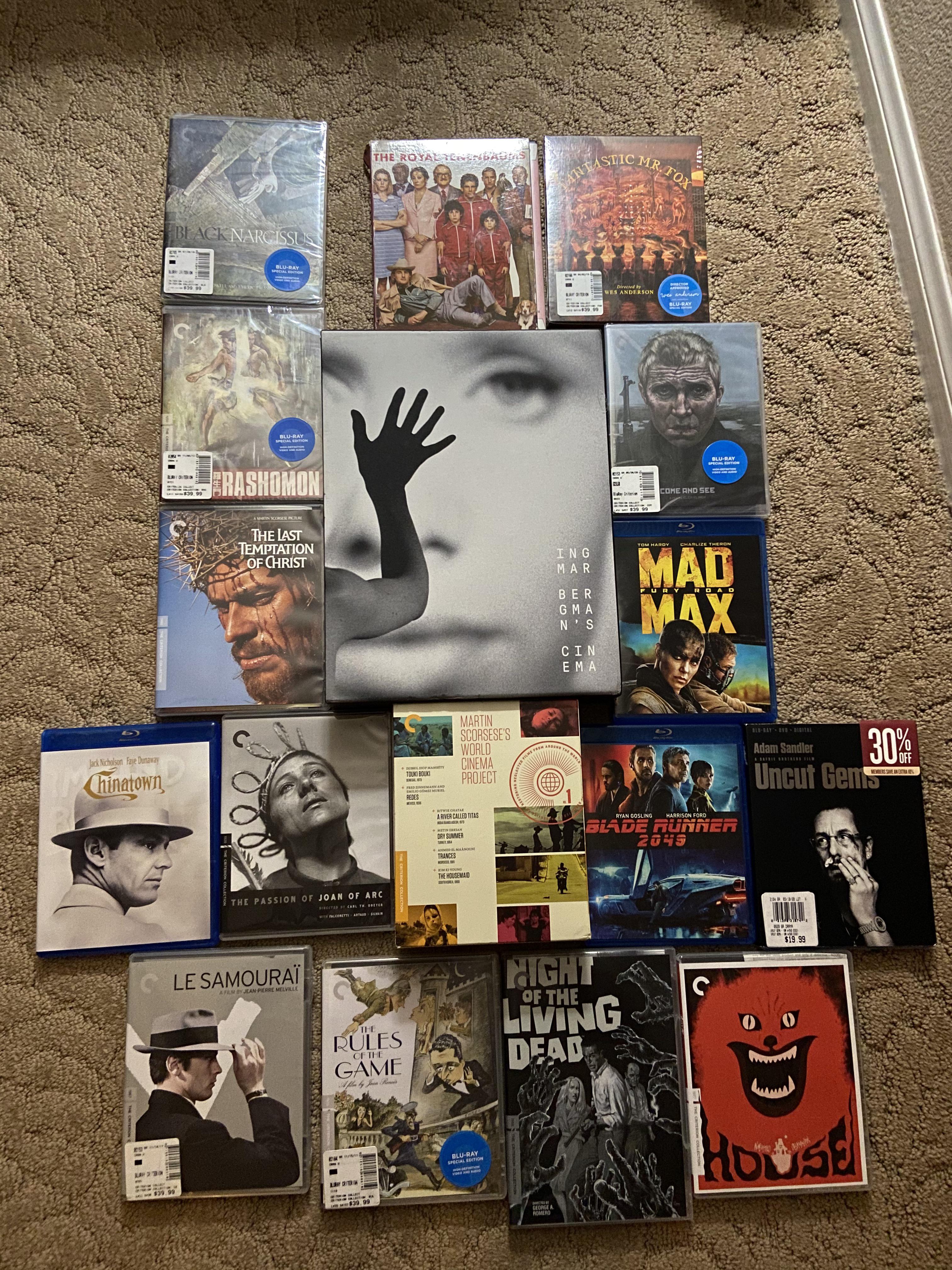 The Criterion Blu ray sale treated me quite well this month. r/Bluray