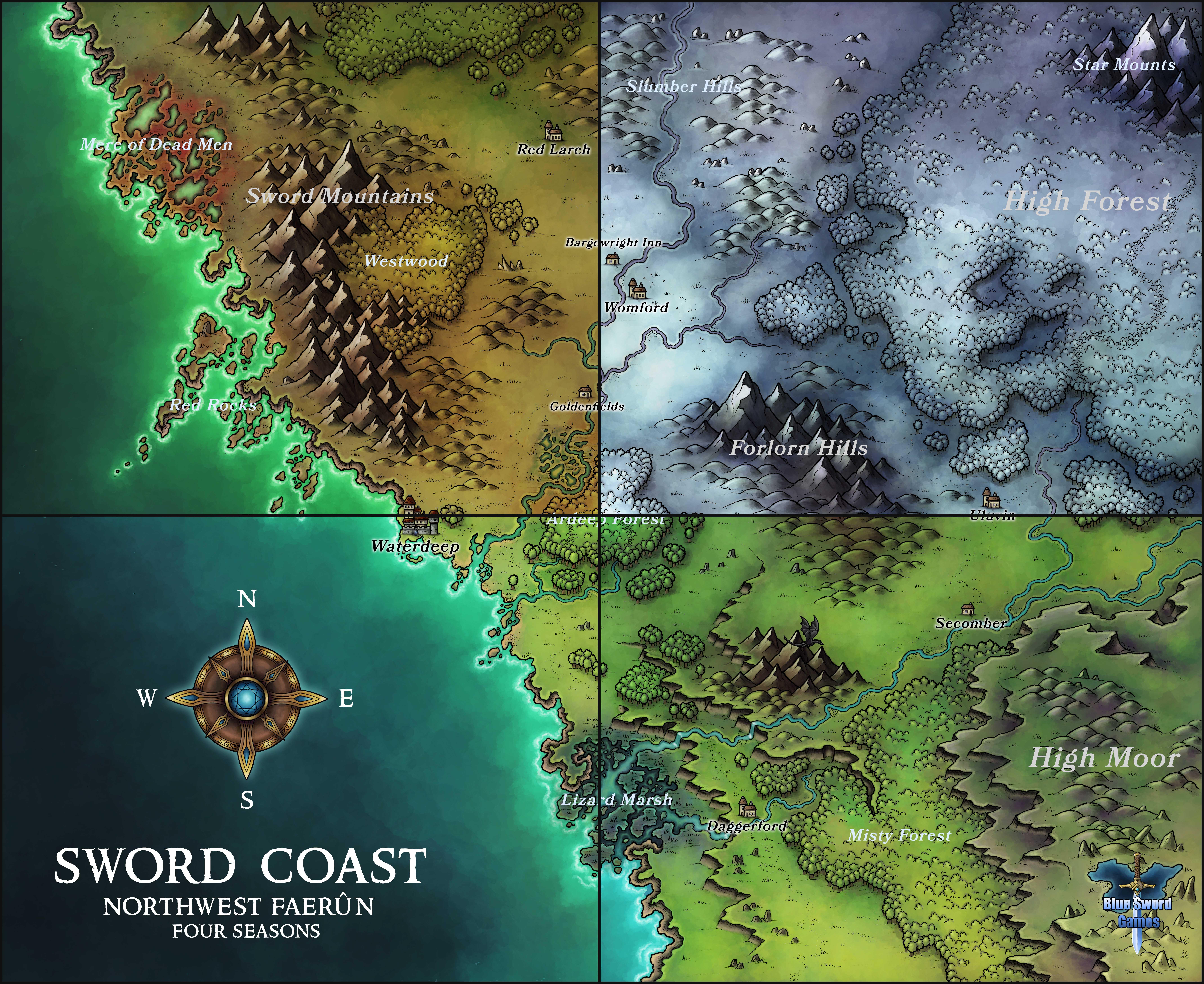 Sword Coast Map dndmaps