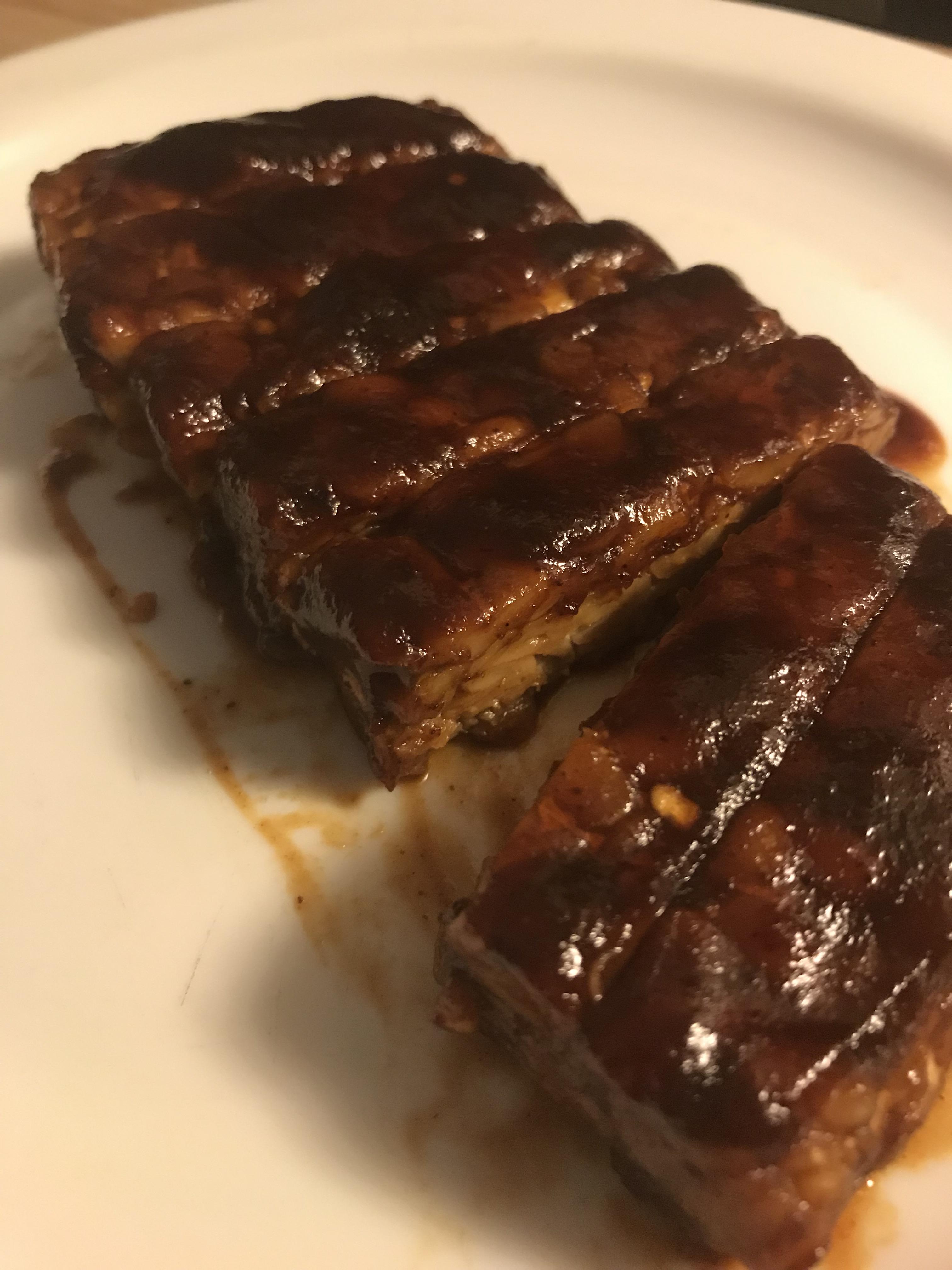 Tempeh ribs r/VeganFoodPorn