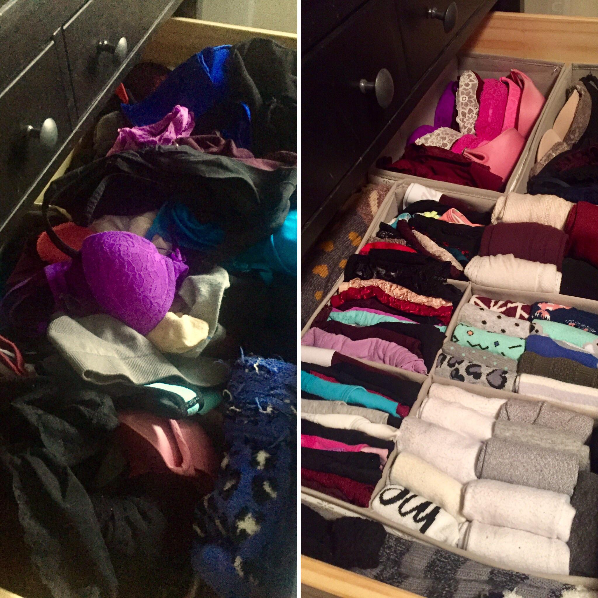 Konmaried my sock/underwear drawer that desperately needed it r/ufyh