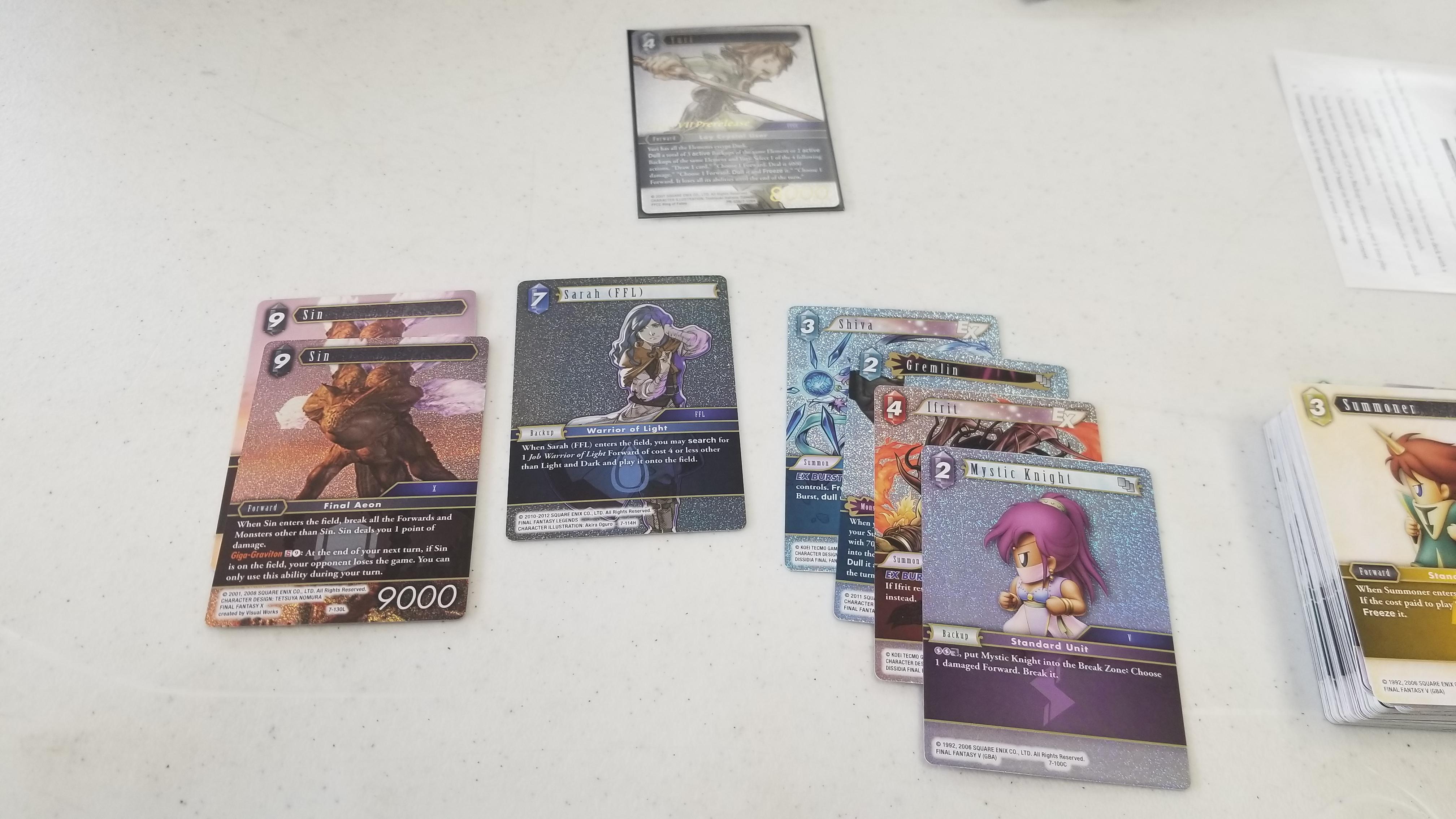 Visited a small card shop today and bought the only FFTCG product they