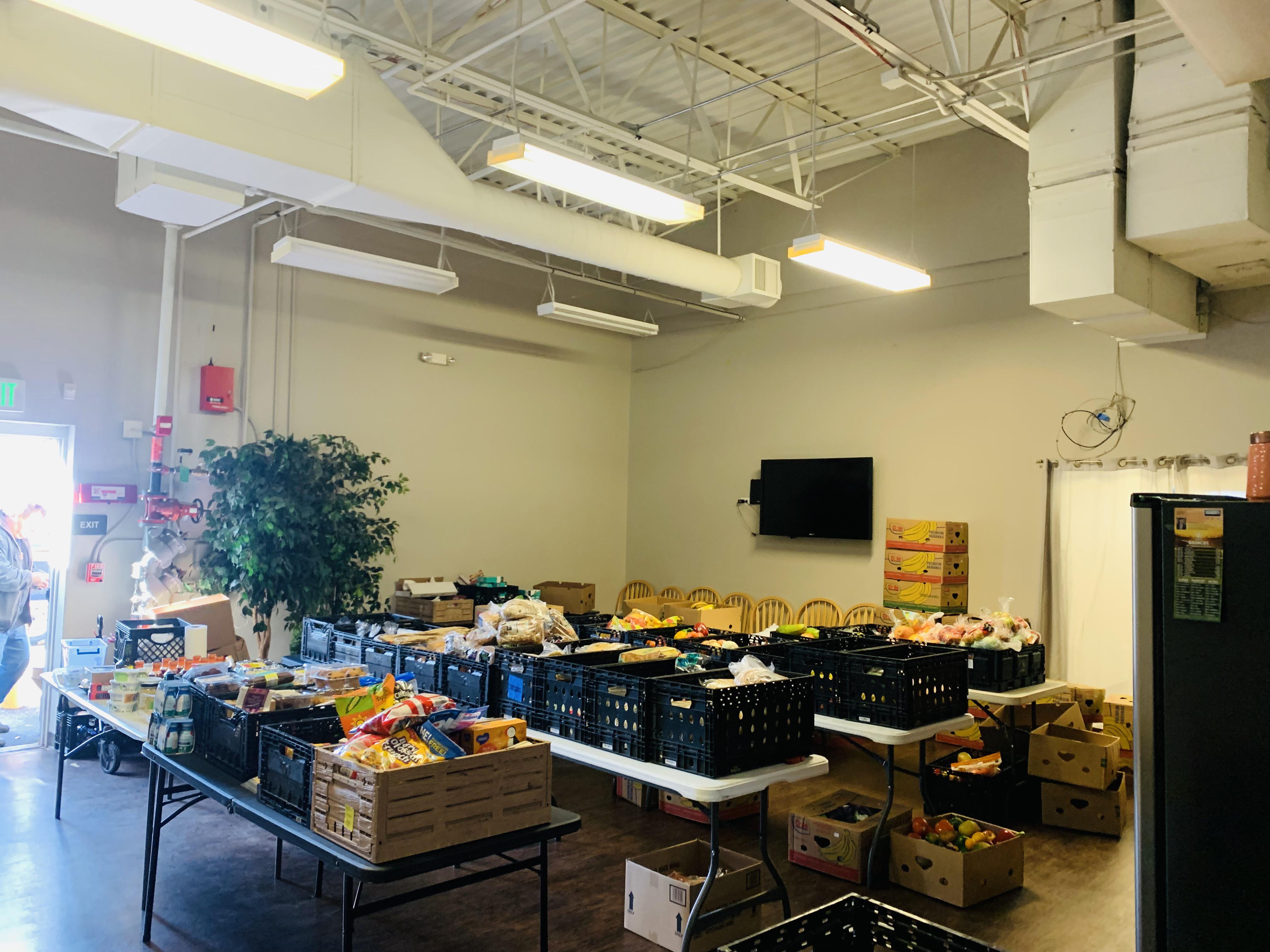 Food Bank over here at 15801 E Centretech Cir, Aurora or simply google