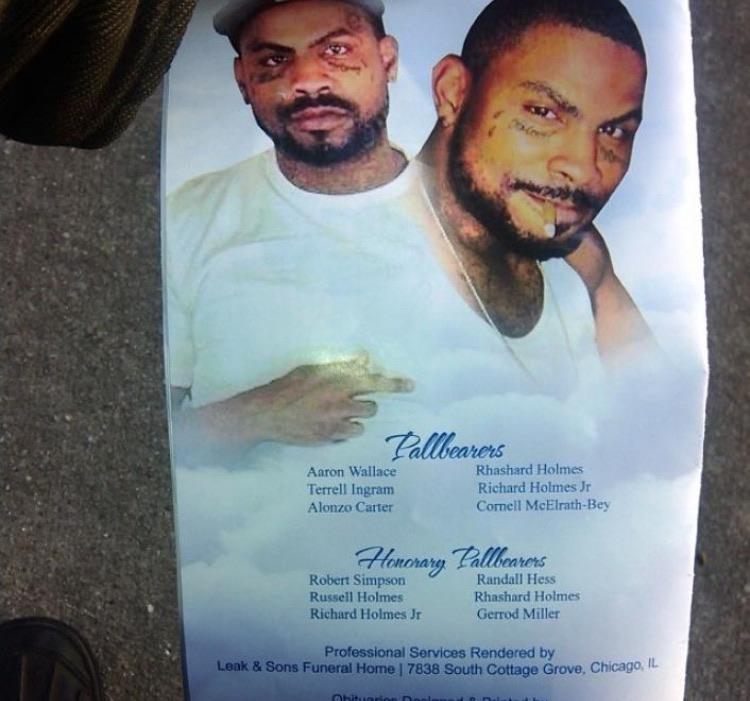 Blood Money funeral program r/Chiraqology