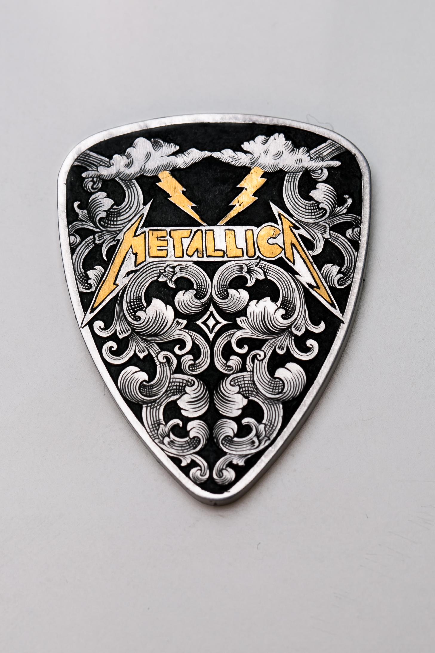 Metallica guitar pick with 24k gold r/Metallica