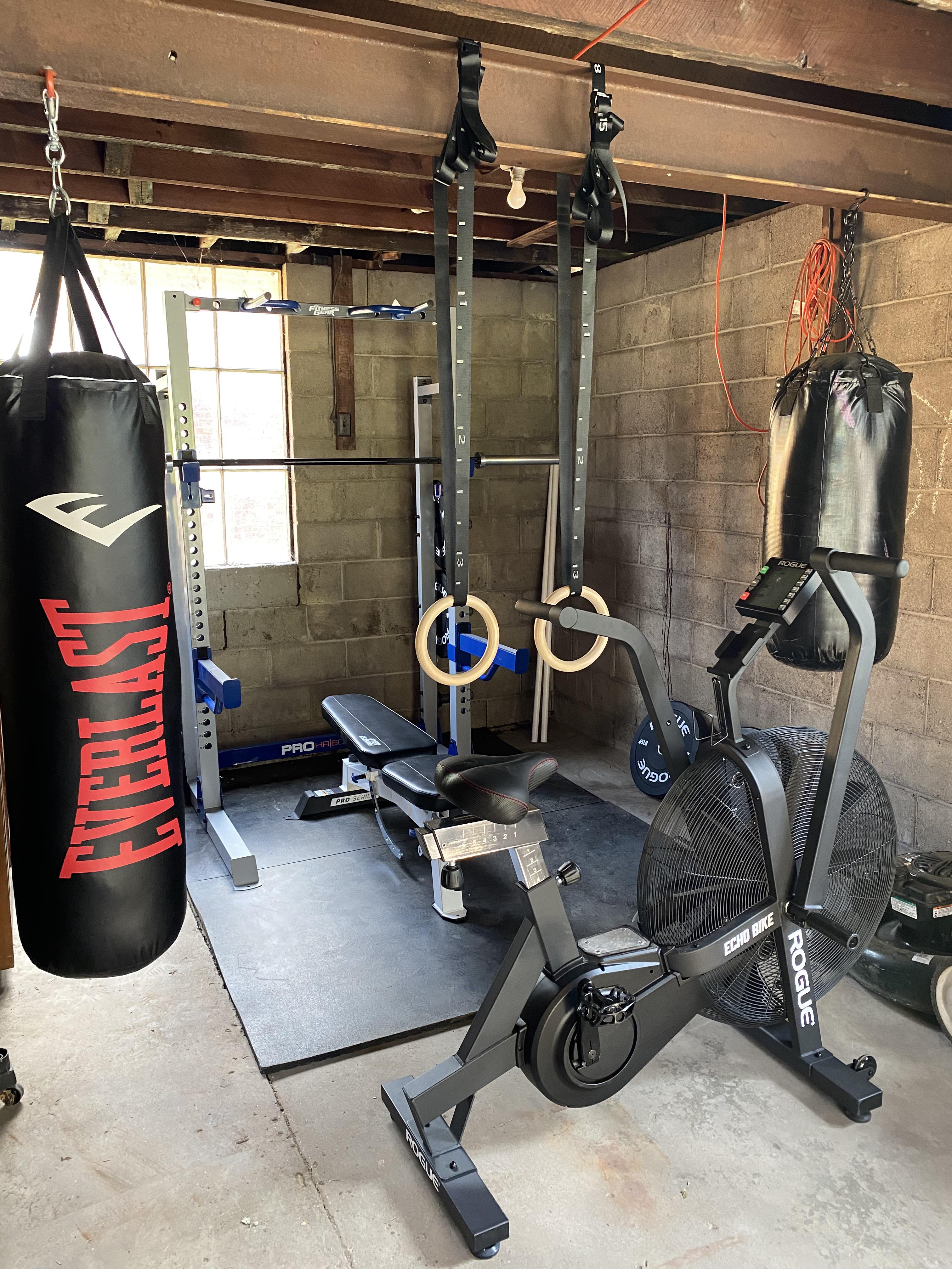 She’s coming along nicely! Just need some dumbbells and kettlebells