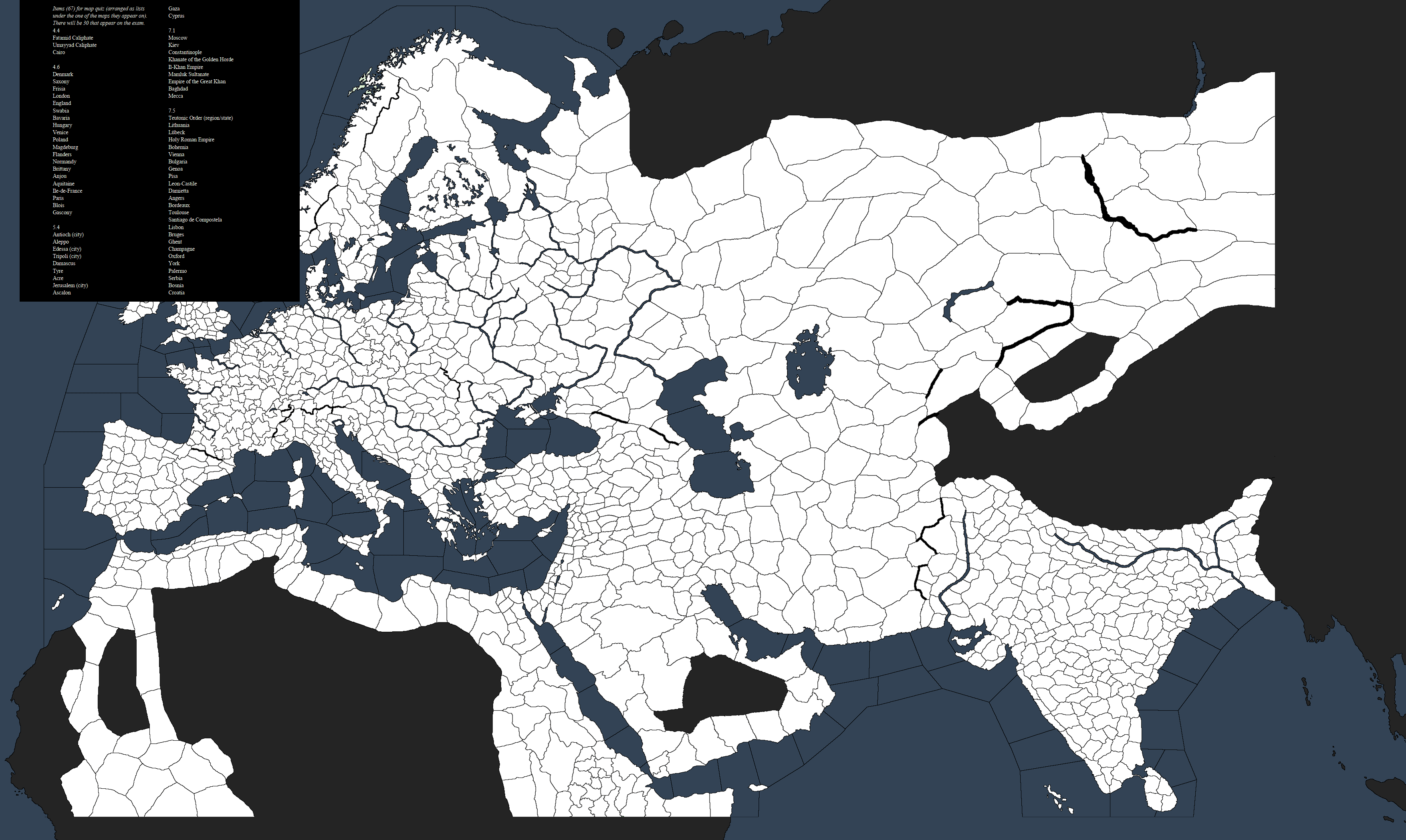 Ever wanted to test your Ck2 knowledge? Here's a geography quiz from my University's Medieval
