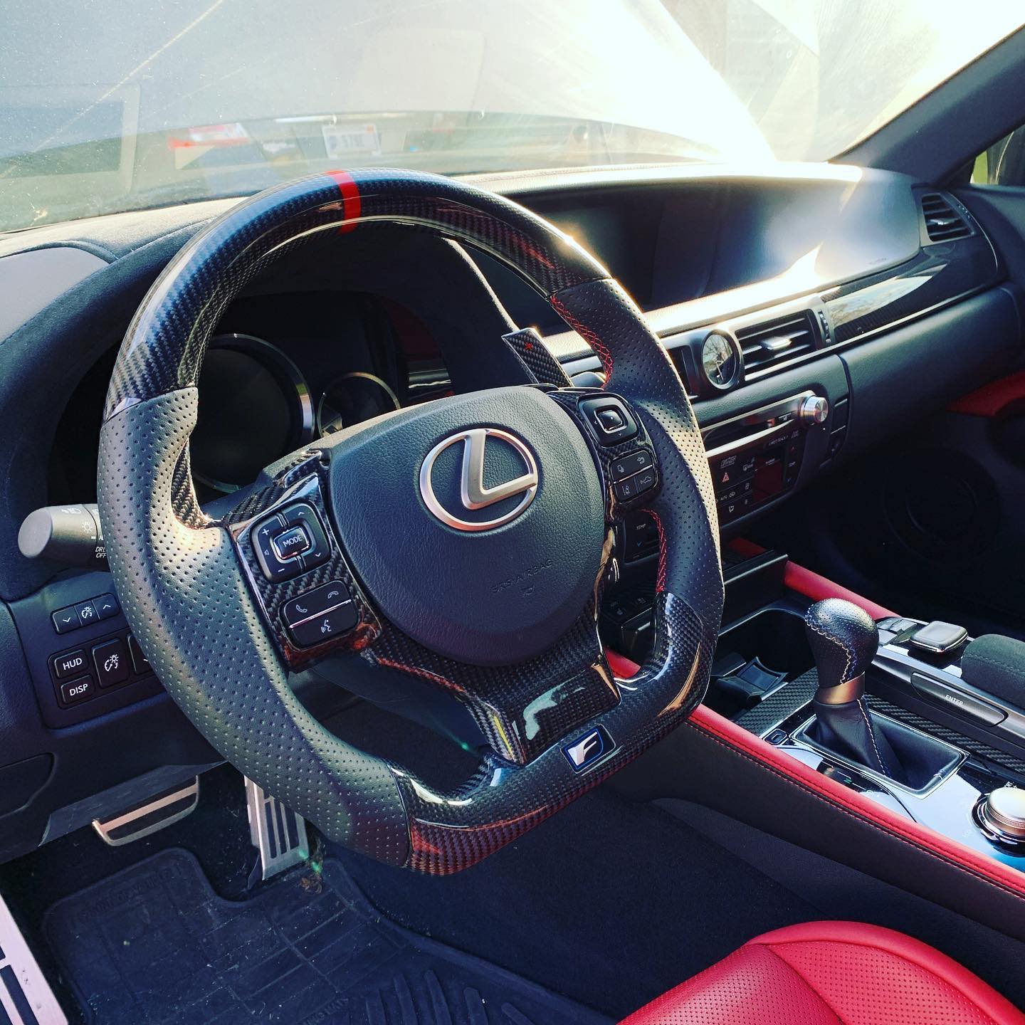 GS F Carbon Fiber Flat Bottom Steering Wheel install complete! r/Lexus