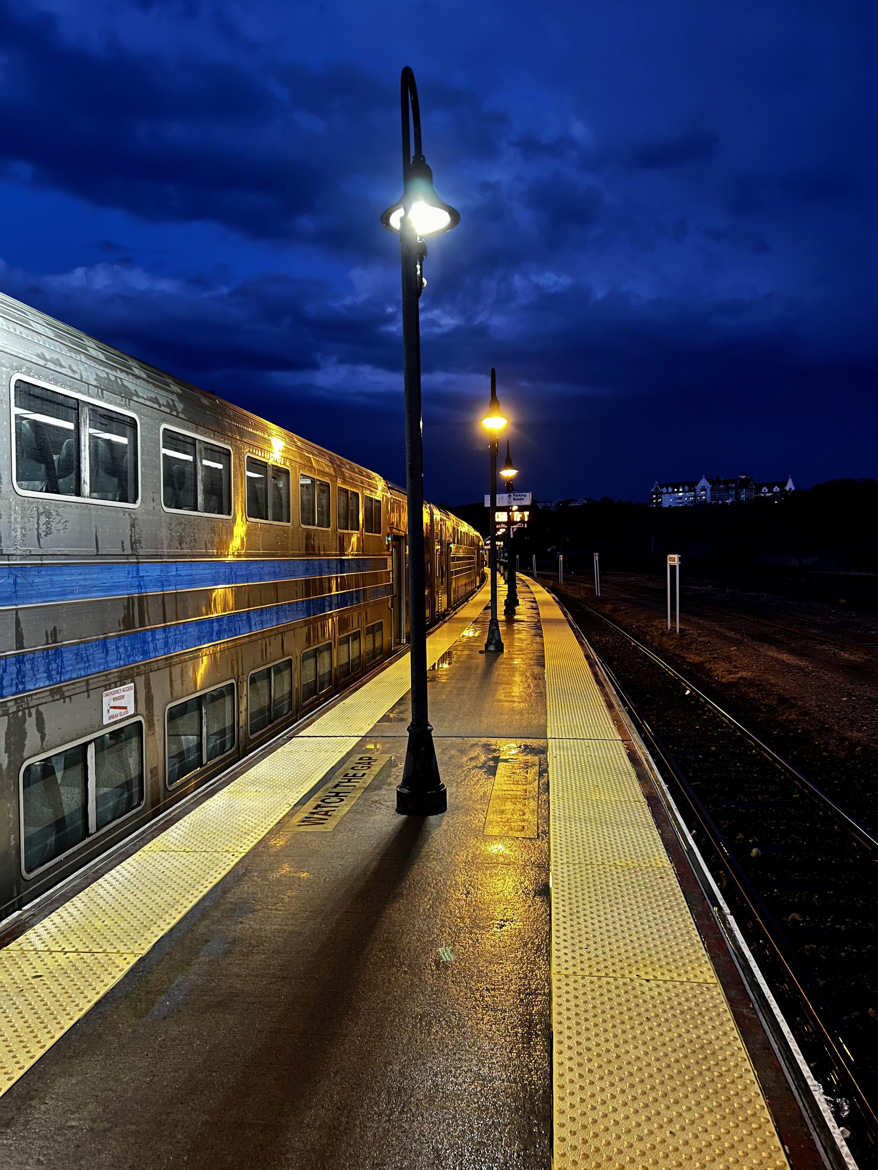 Train station Montauk, NY. Caught a late night ride back to the city