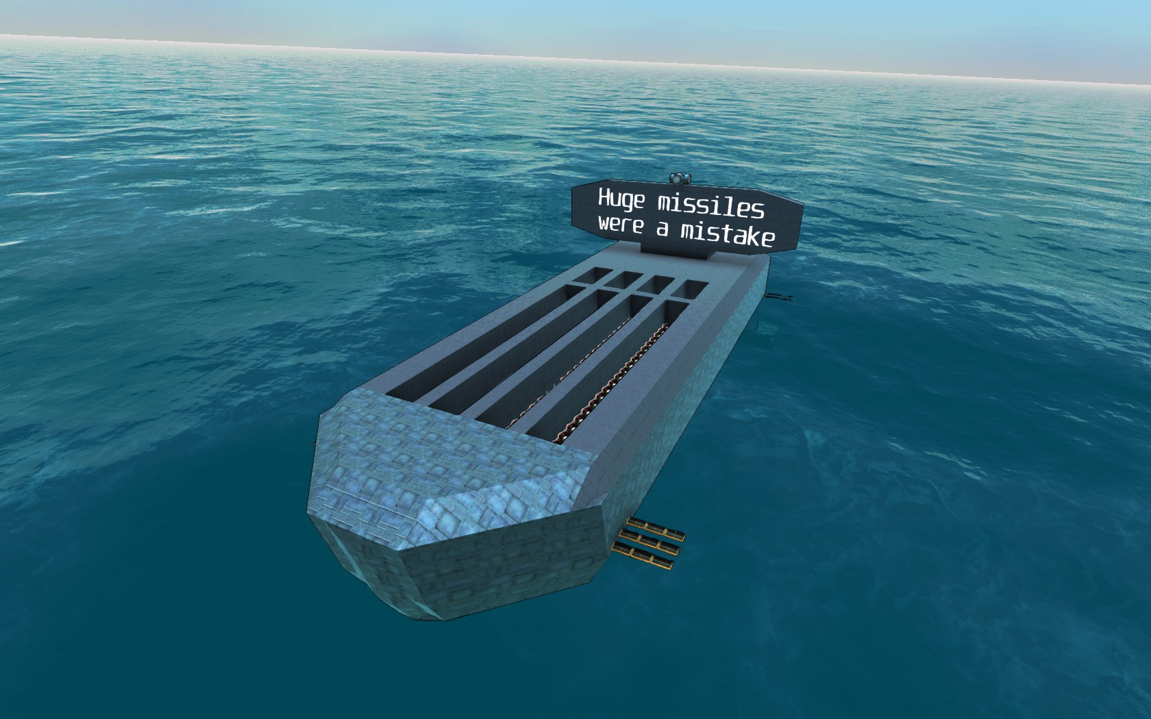 The Uss Huge Missiles Were A Mistake, My Only Solution To Huge Missiles And The First Ship I Ever Built Out Of Hatred. : R/Fromthedepths