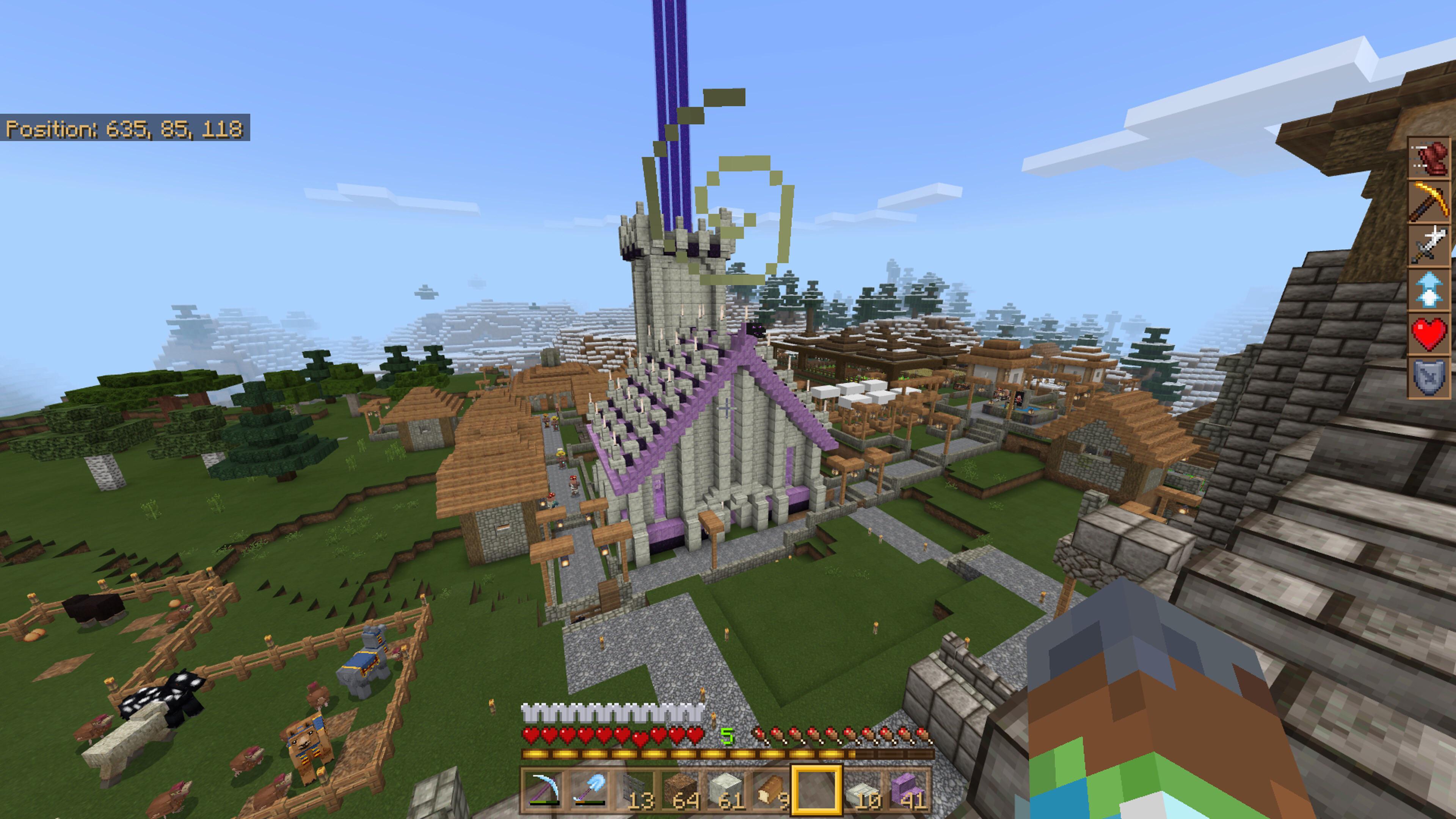 Made a shrine to the Ender Dragon in my bedrock survival realm r