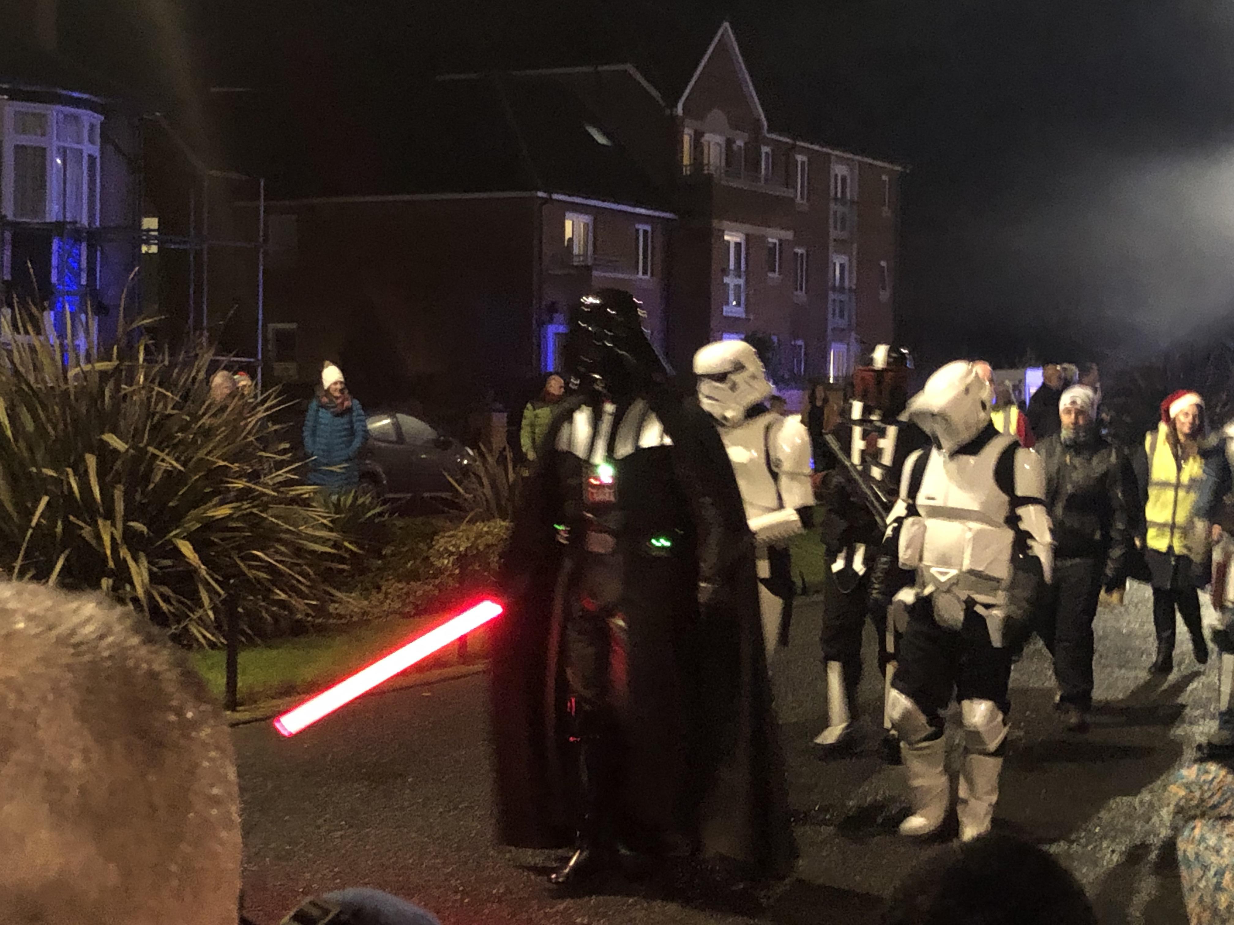 Our glorious leader switching on the Christmas lights saltburn UK r