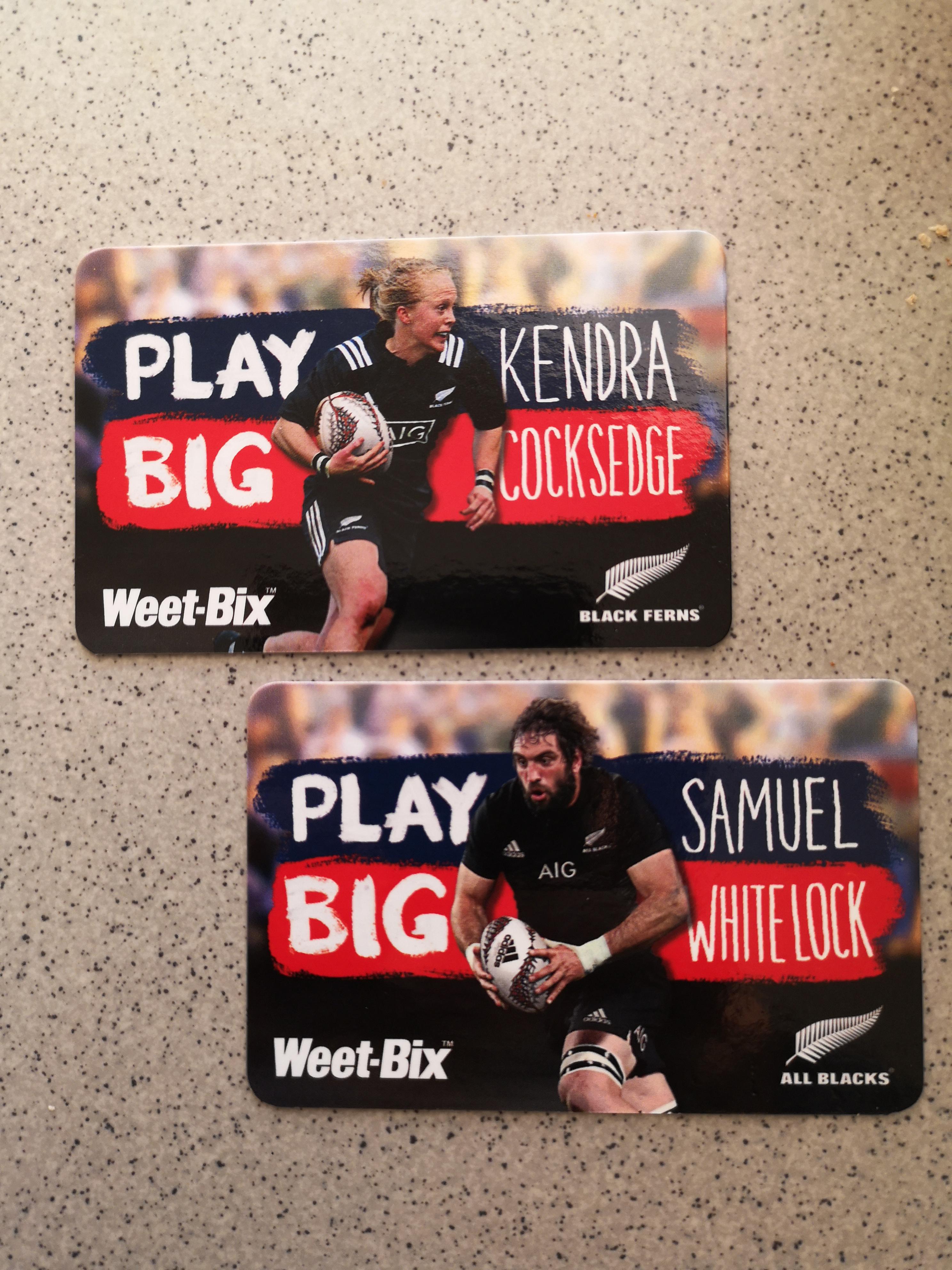 Classic WeetBix rugby player cards found this morning. What better inspiration for youngsters