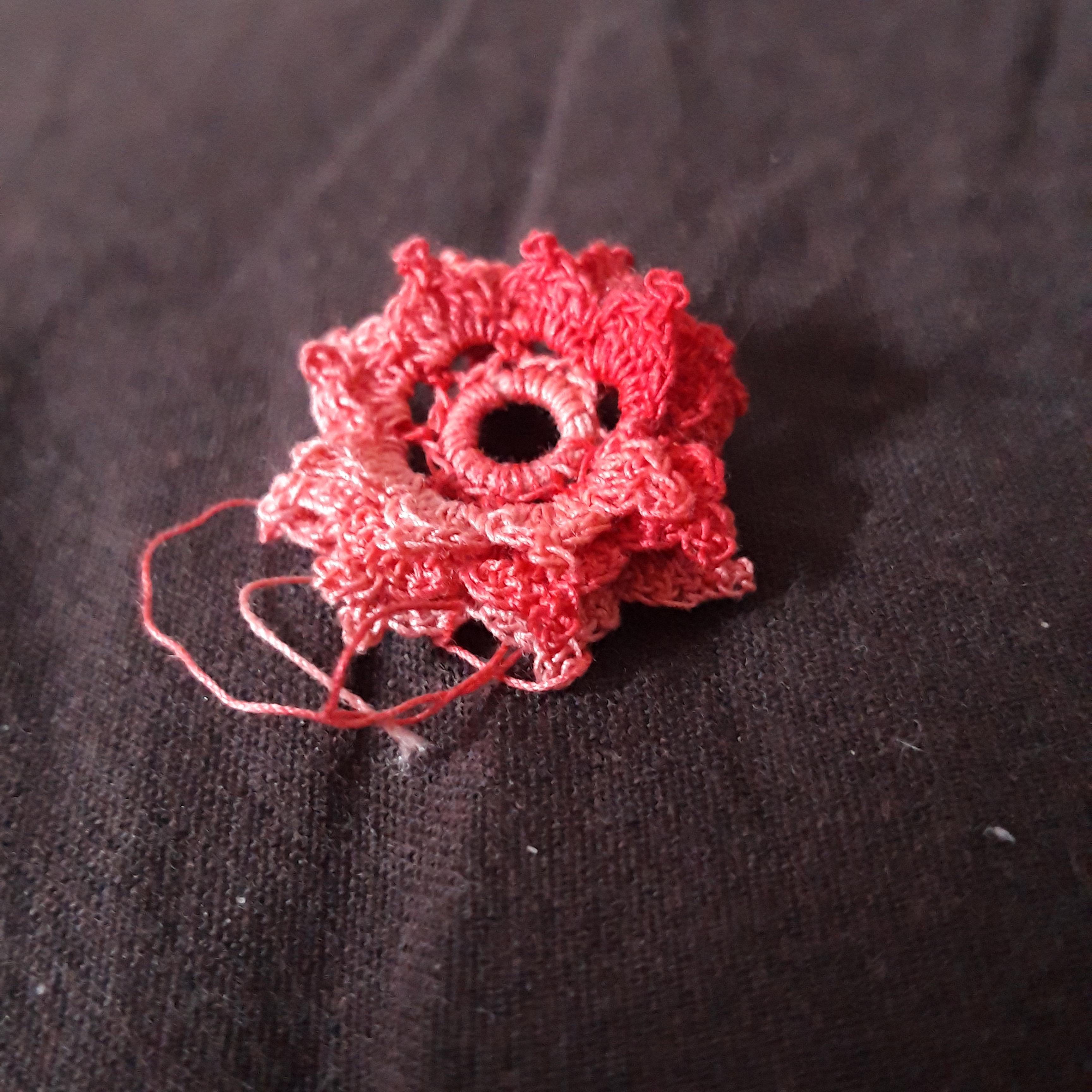 Irish crochet 80 thread, 0.6 mm hook. r/crochet