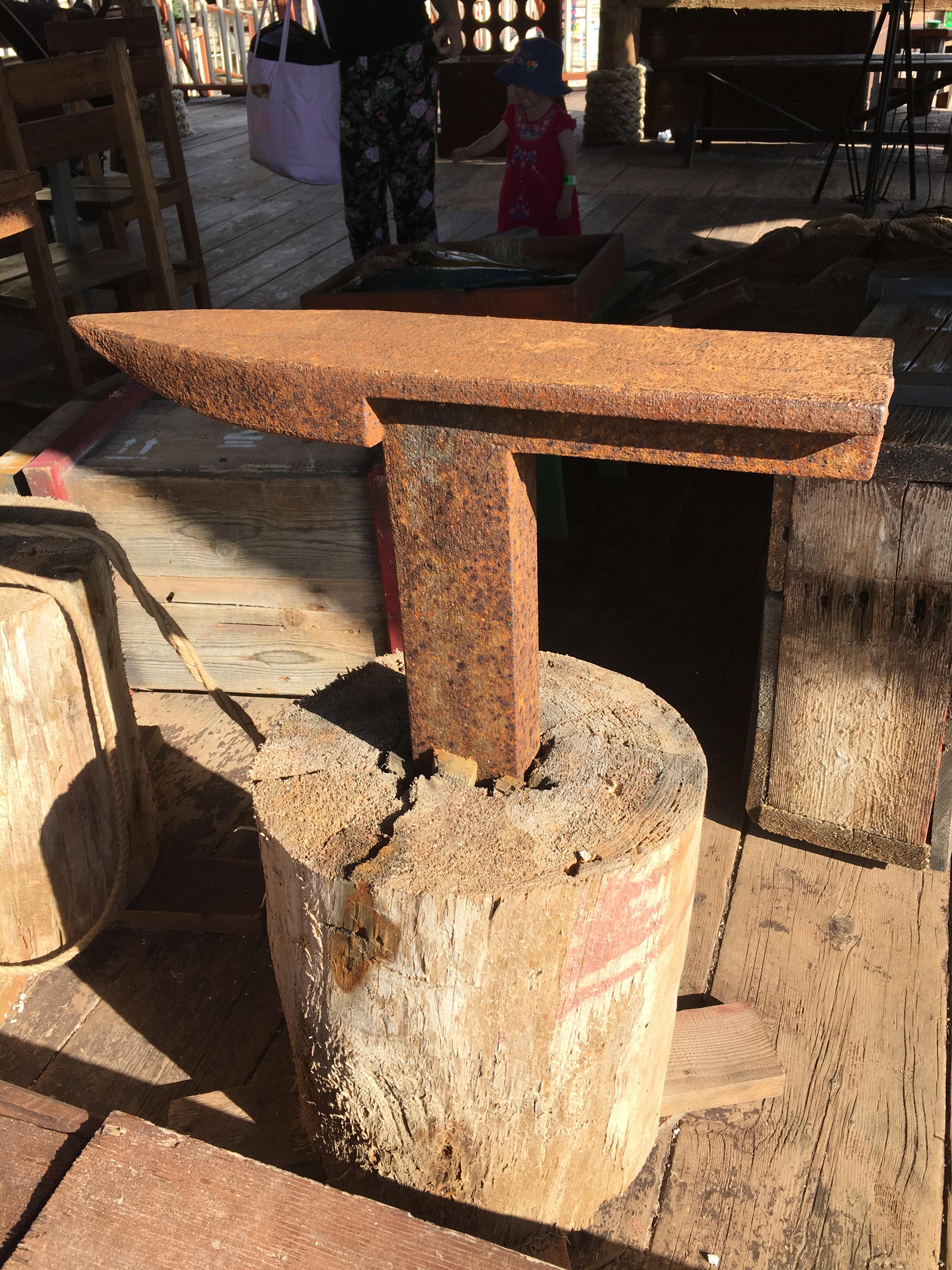 Interesting stump anvil (?) at Popeye's village in Malta r/Blacksmith