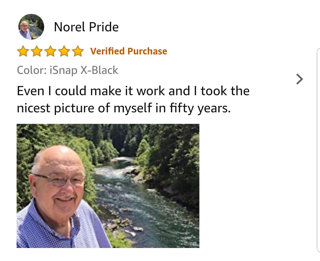 I went to find a selfie stick on Amazon...DONE. Best. Review. Ever. You