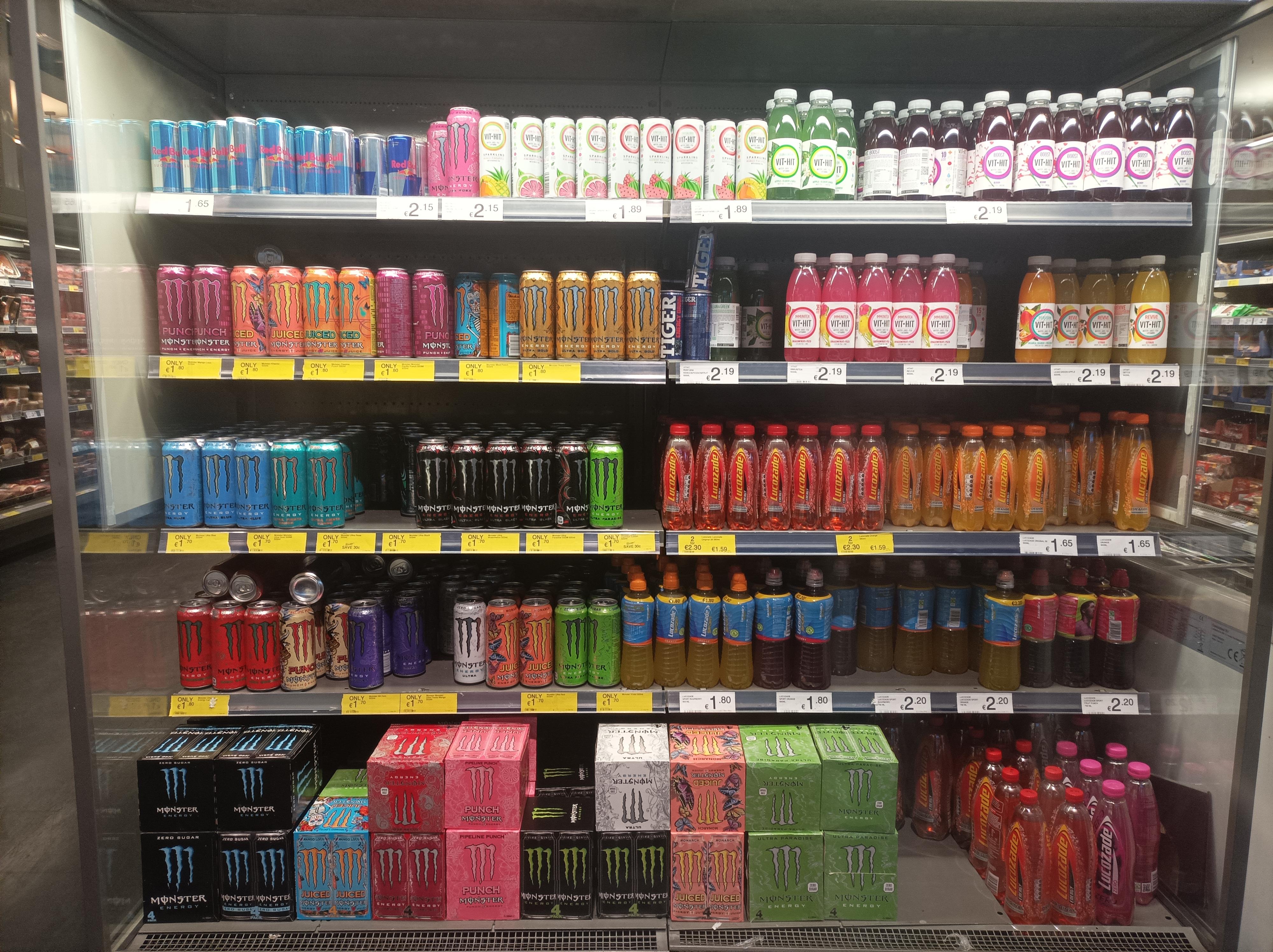 The energy drink range at my local Dunnes Stores in Sandyford r