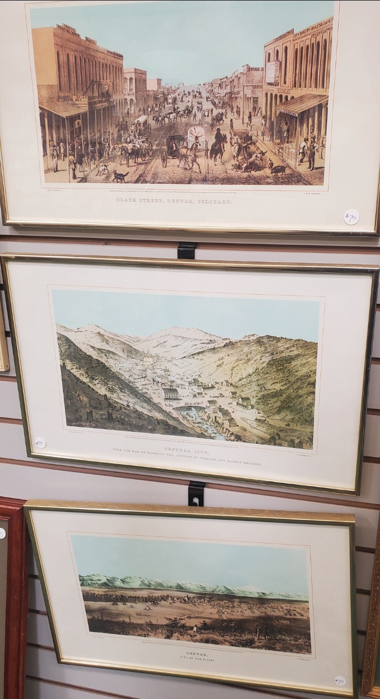 Found these cool lithograph prints of Denver and some surrounding towns