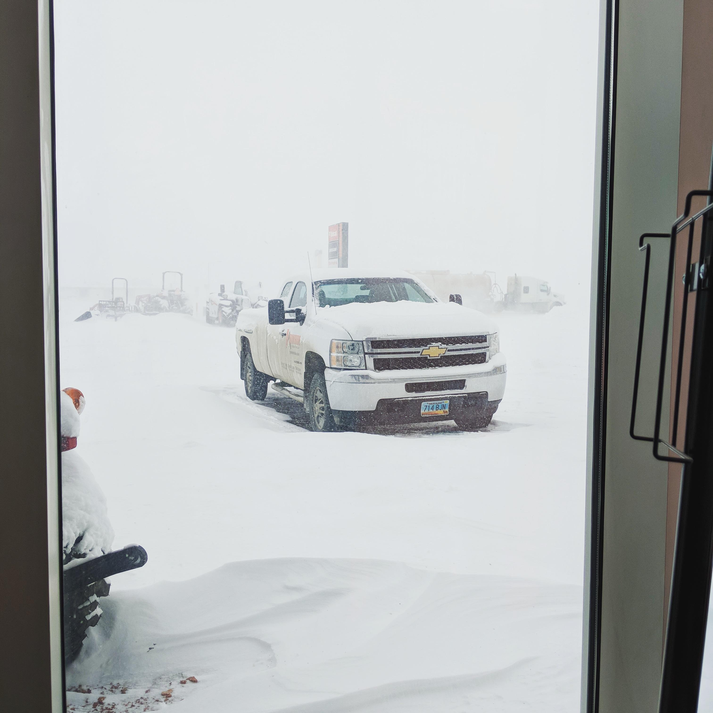 Just a little bit of snow here in Williston. r/northdakota