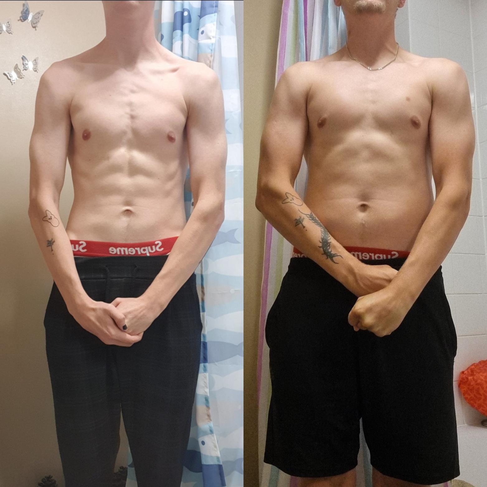 Do I look bigger or just fatter? 74kg(april) >> 88kg(July 27th) r/GYM