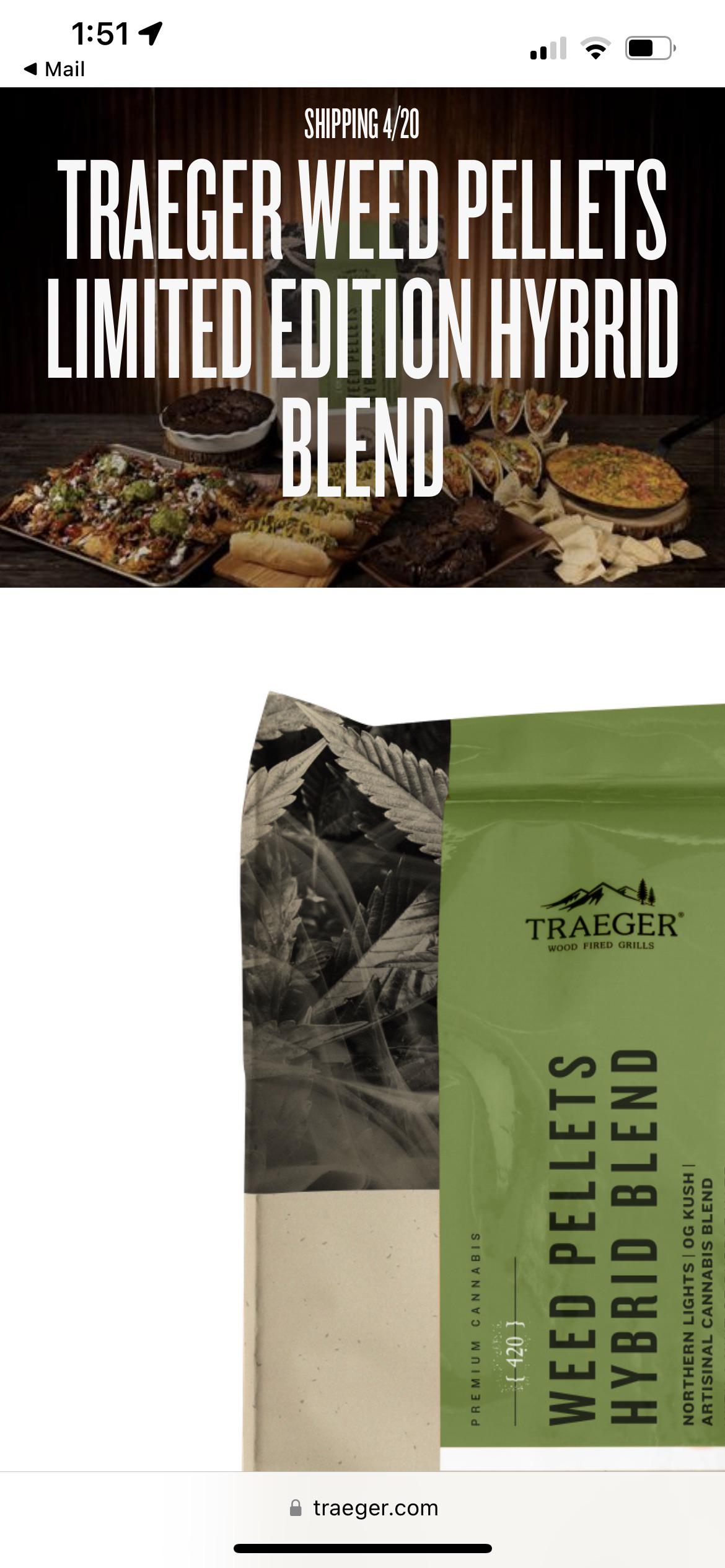 Weed pellets r/Traeger