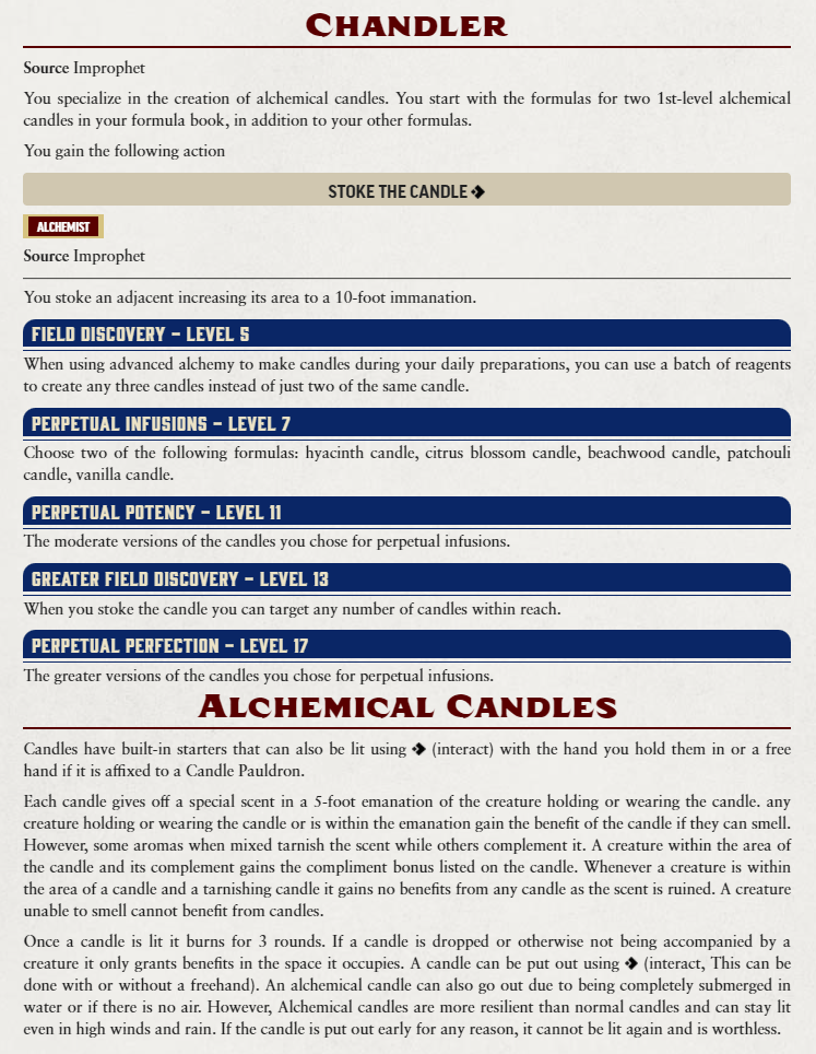 The Chandler & Alchemical Candles An Aggregate of Alchemists Part 1