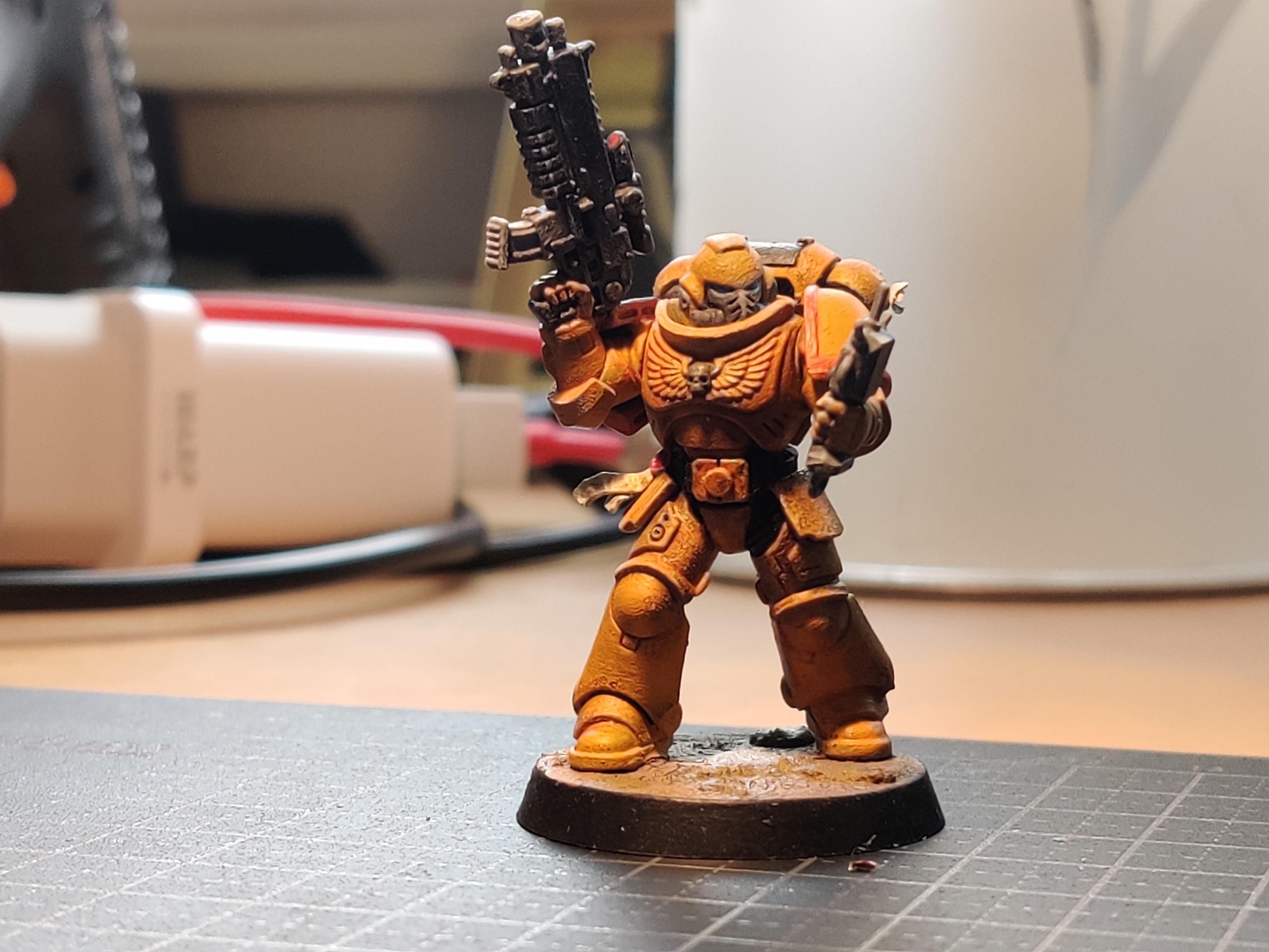 My first warhammer paint, in the mighty yellow. r/ImperialFists