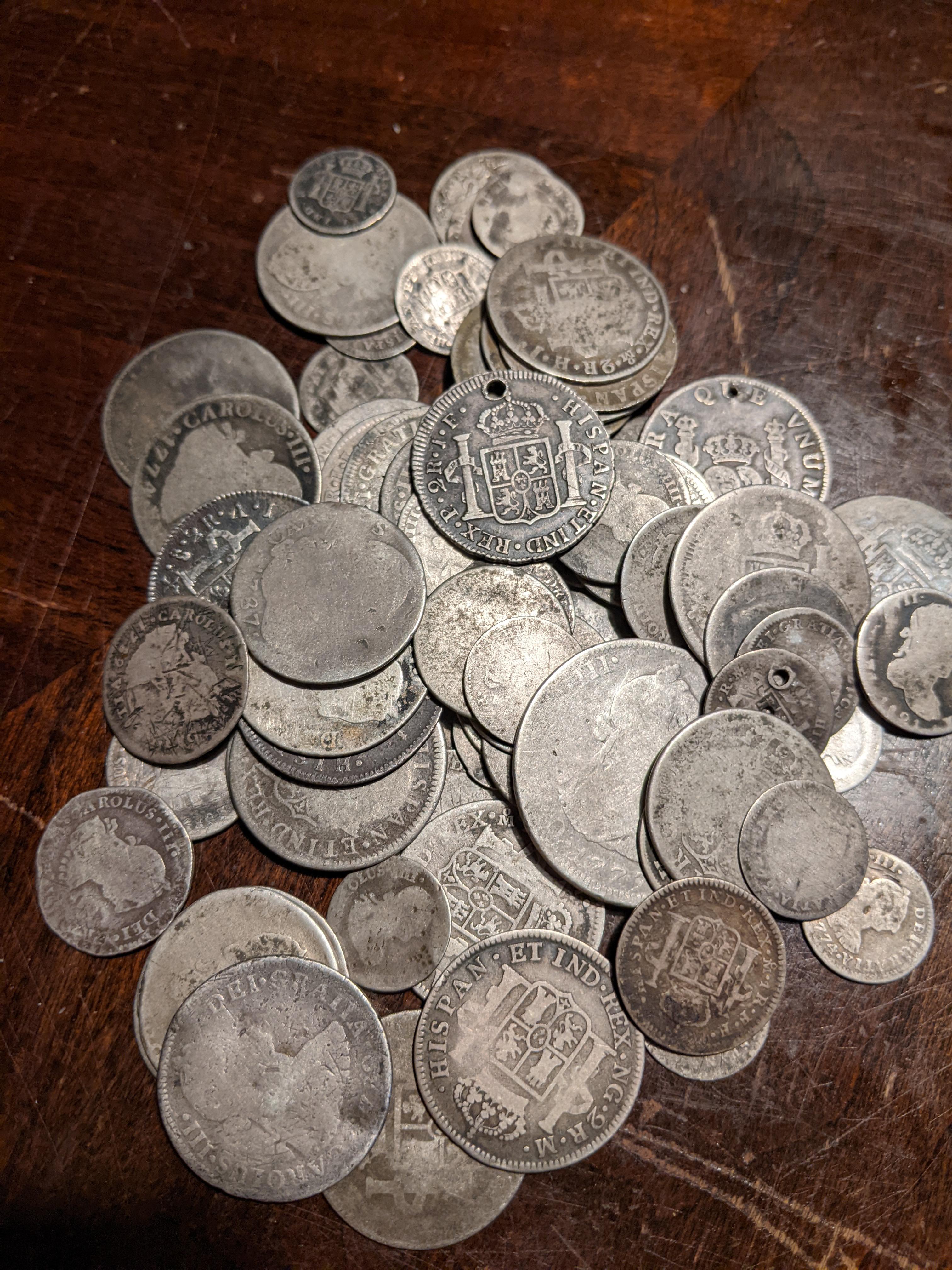 Who else enjoys a nice pile of Spanish colonial r/coins