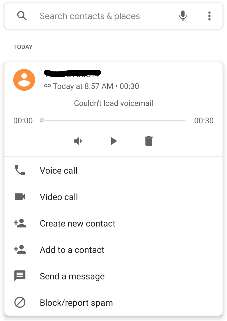 Can't listen to voicemails. I have a Moto g power 2020. Have had this