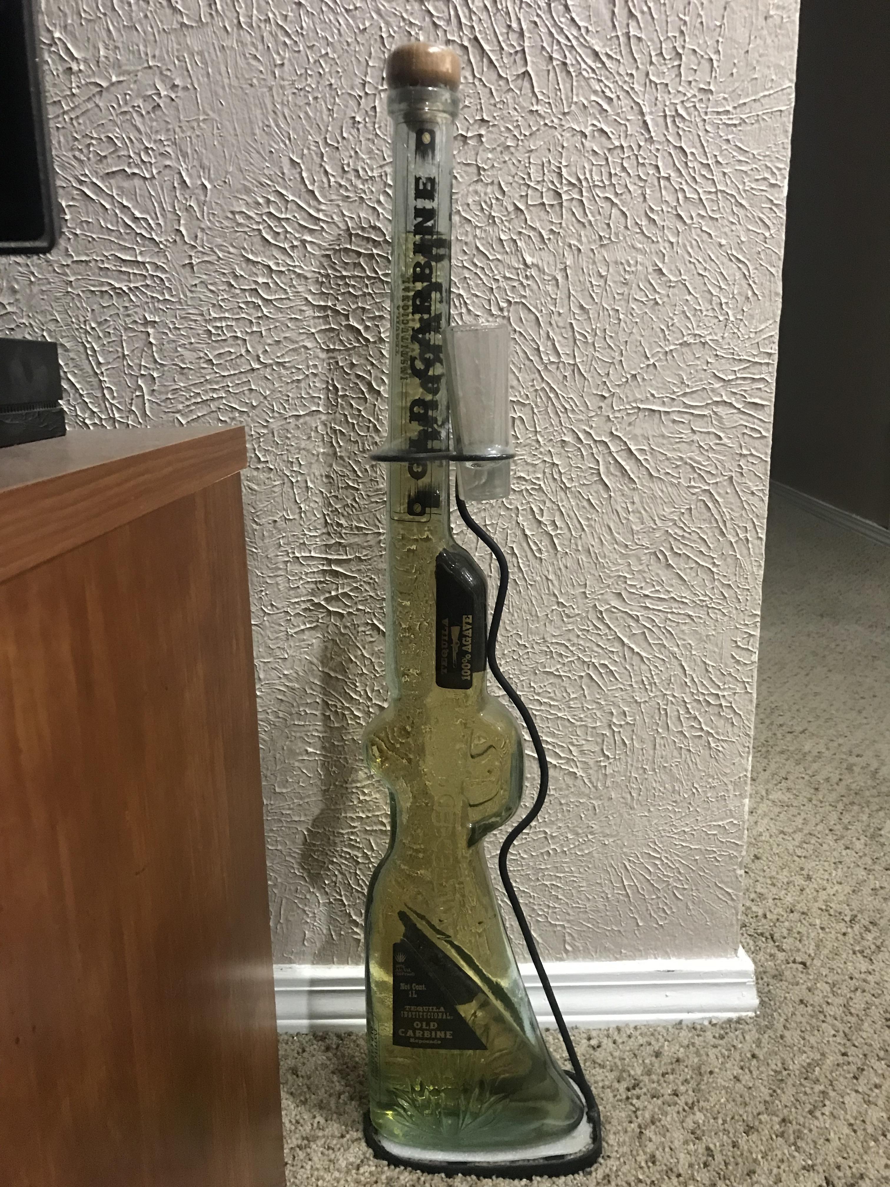 turning this badass piece into a bong, after we drink the tequila of