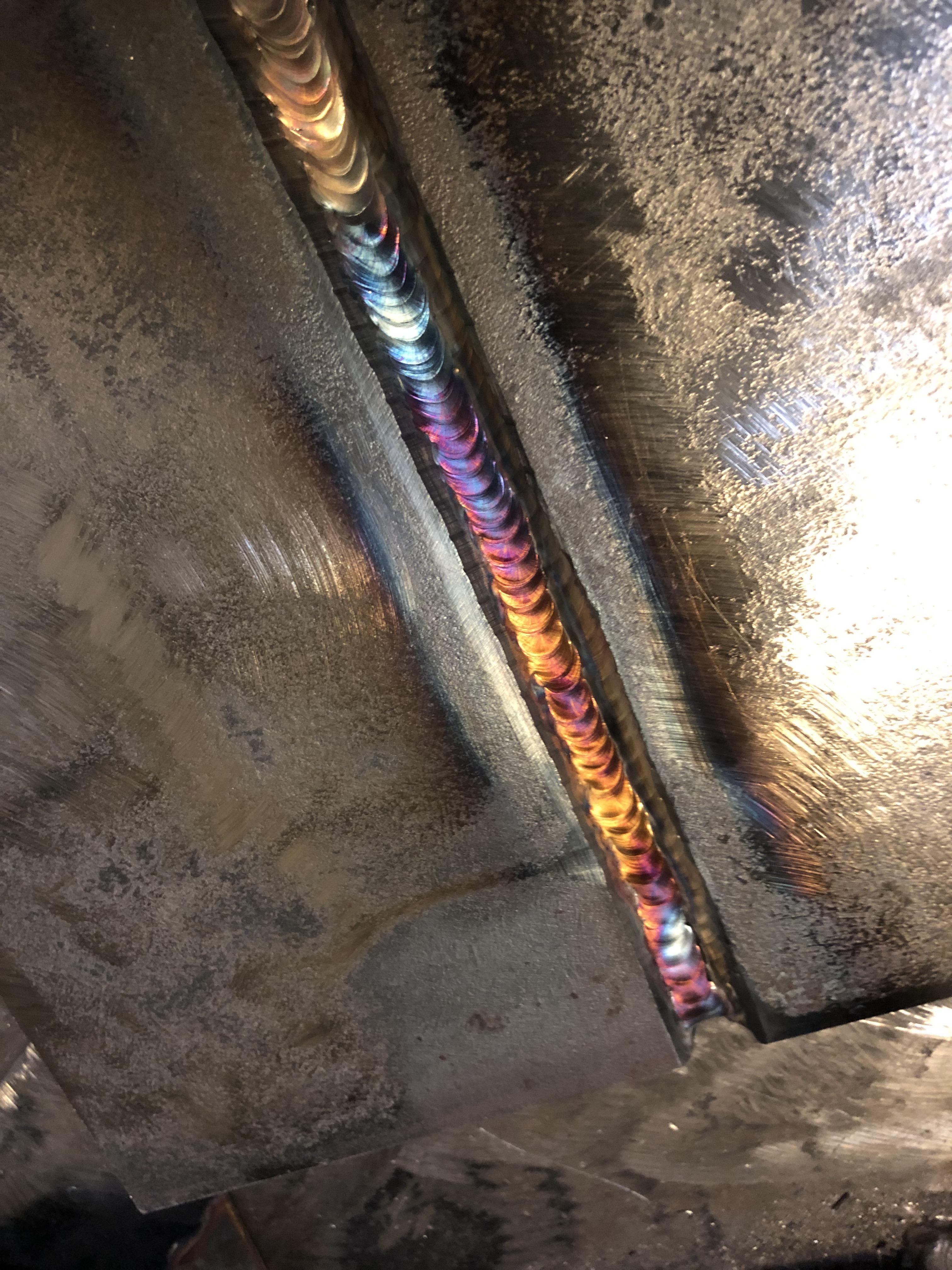 Finishing up my TIG phase in welding school. Hands are getting more