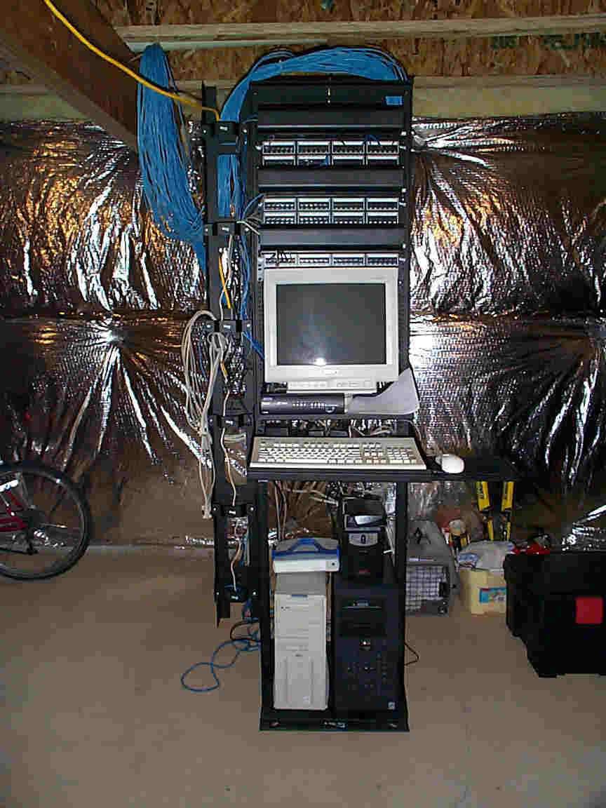 My home lab back in 2002 before the server room was built. homelab