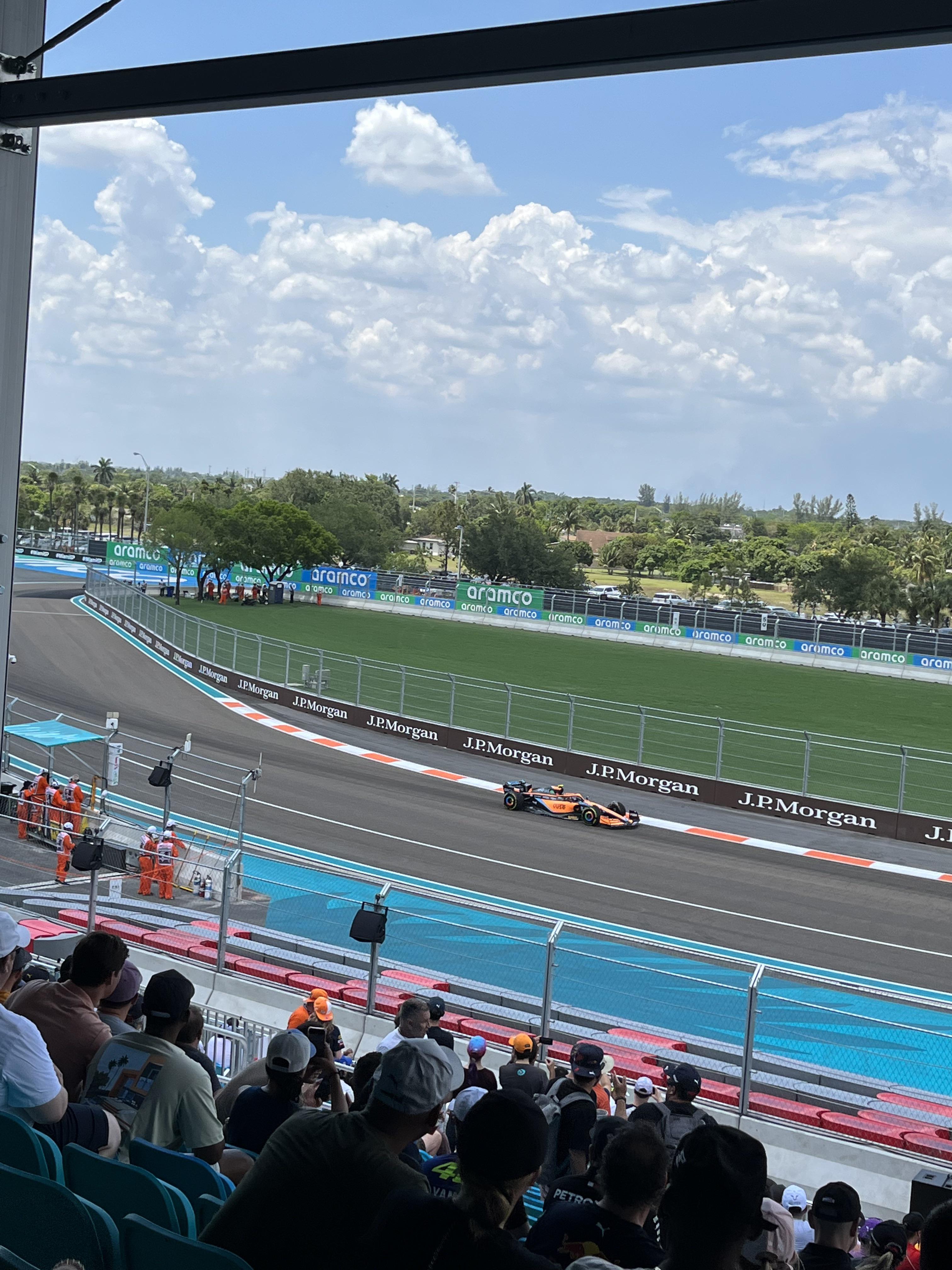First lap at Miami GP practice 1 (turn 18) r/formula1