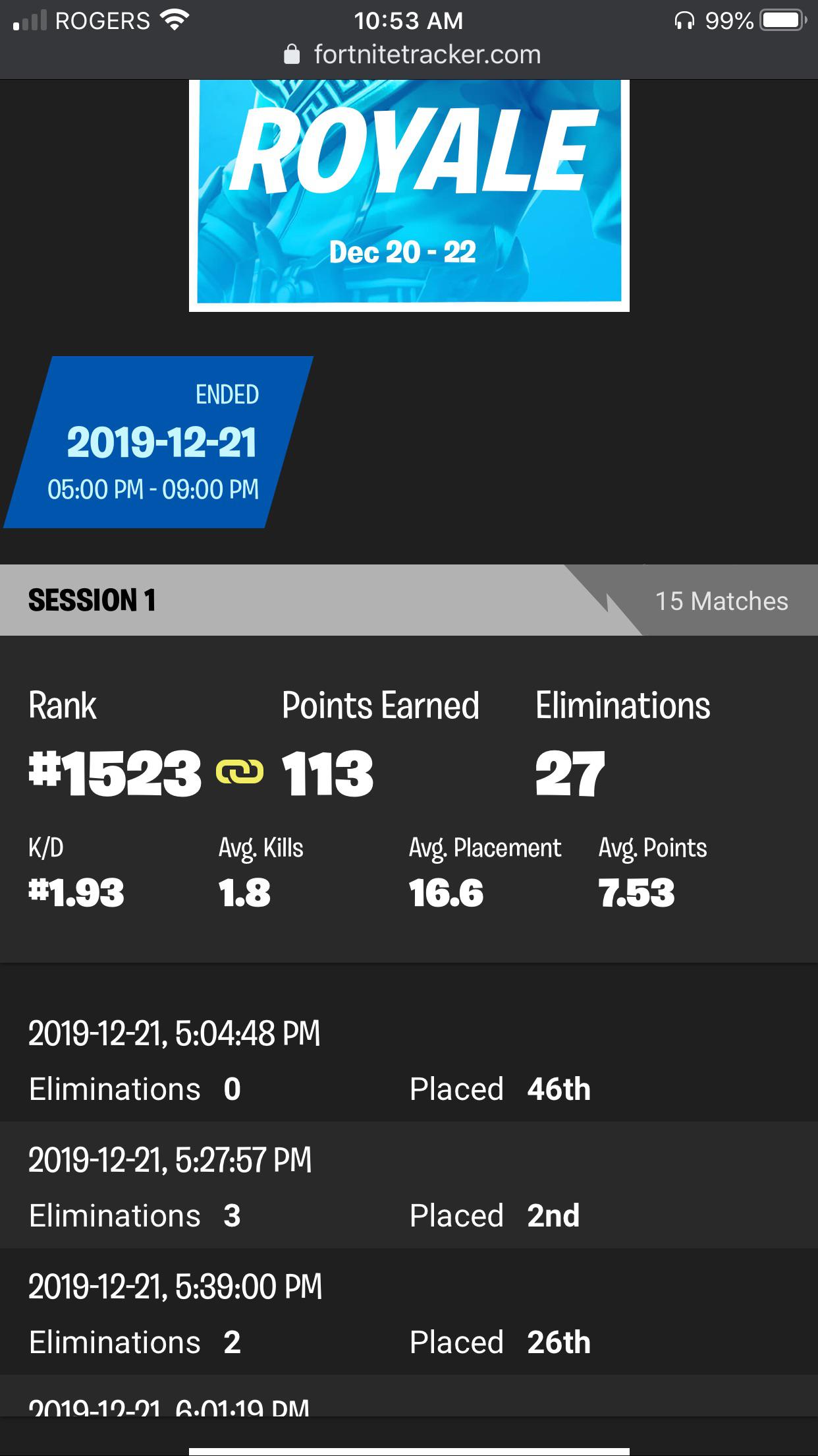 Critique Fortnite Tracker Nae