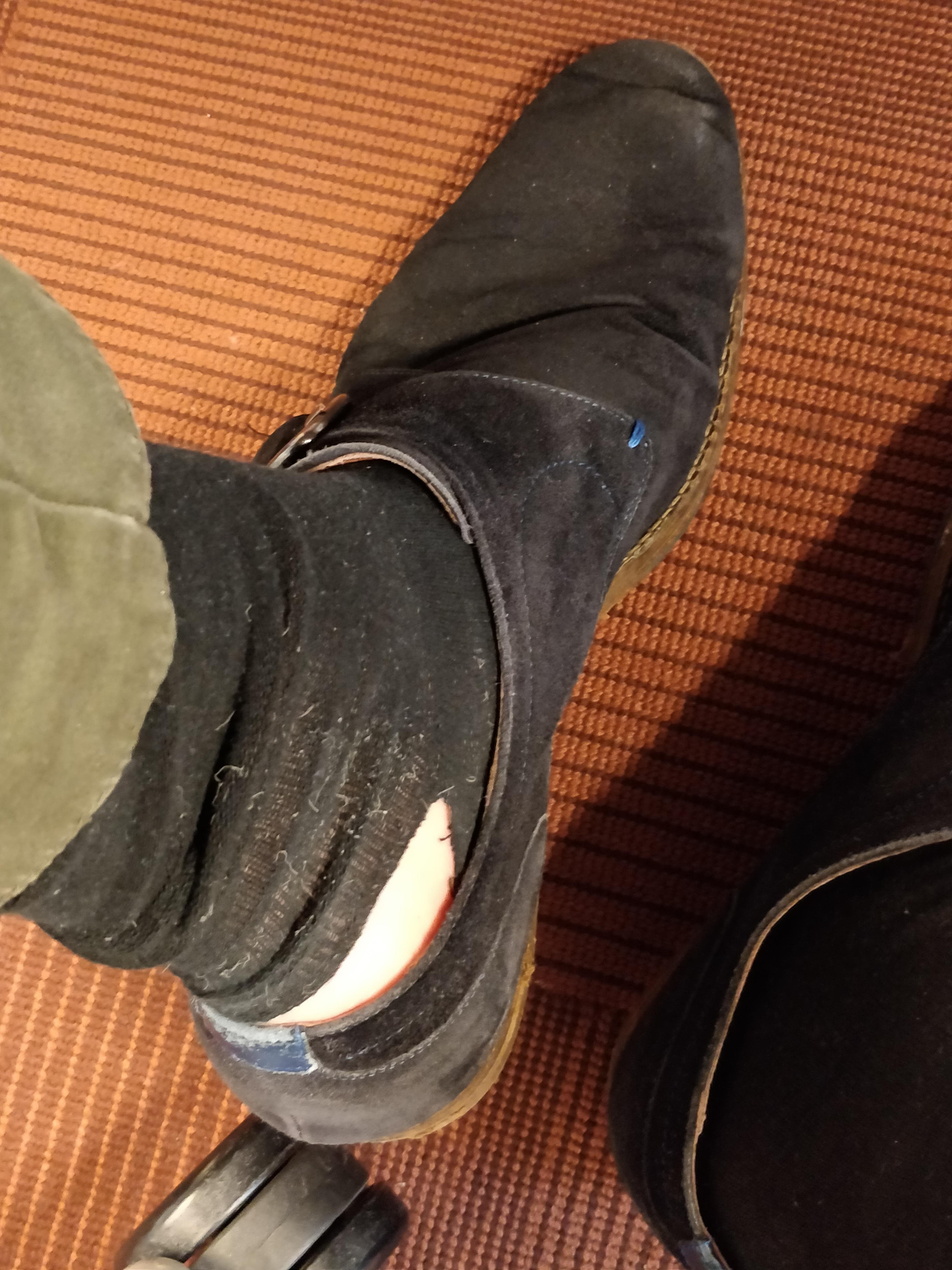 RIPped my sock when pulling it up in the office r/Wellthatsucks
