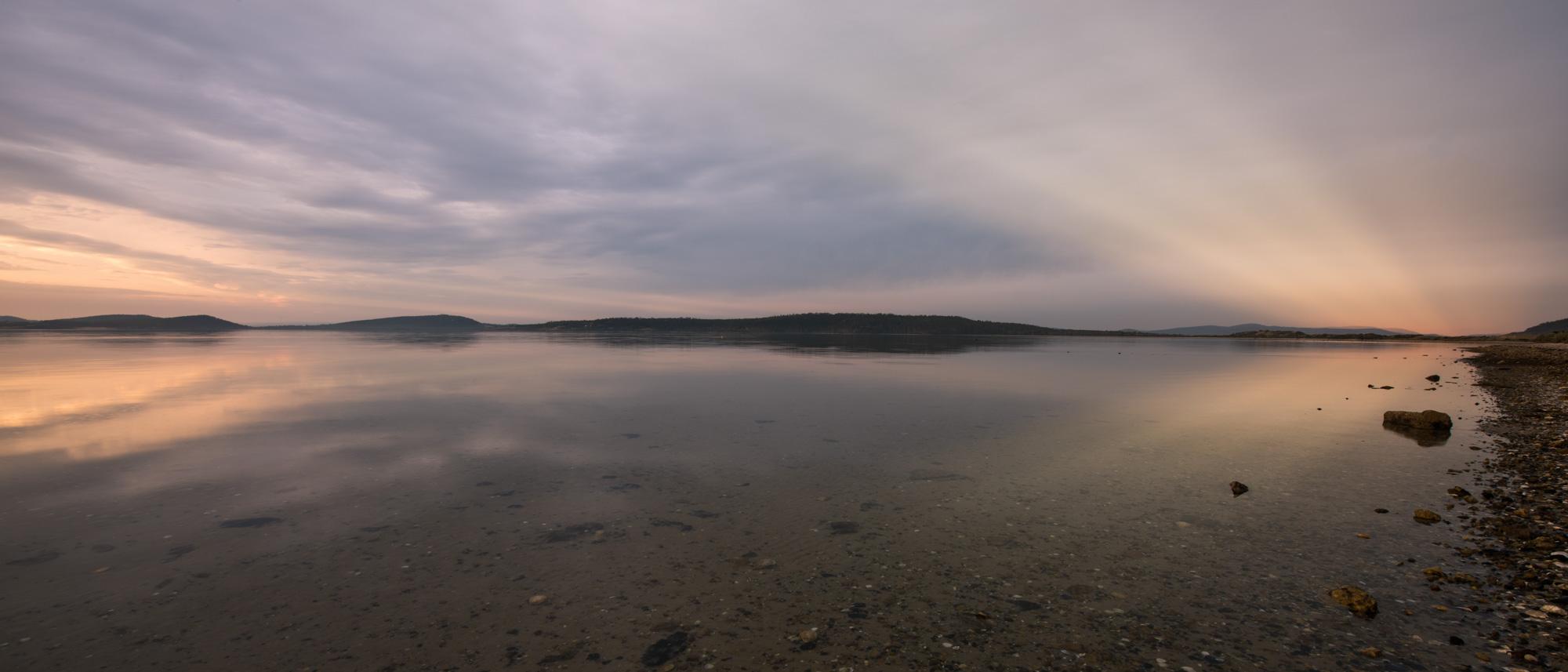 Sunset From South Arm, Hobart, Tasmania. Looking East. hobart
