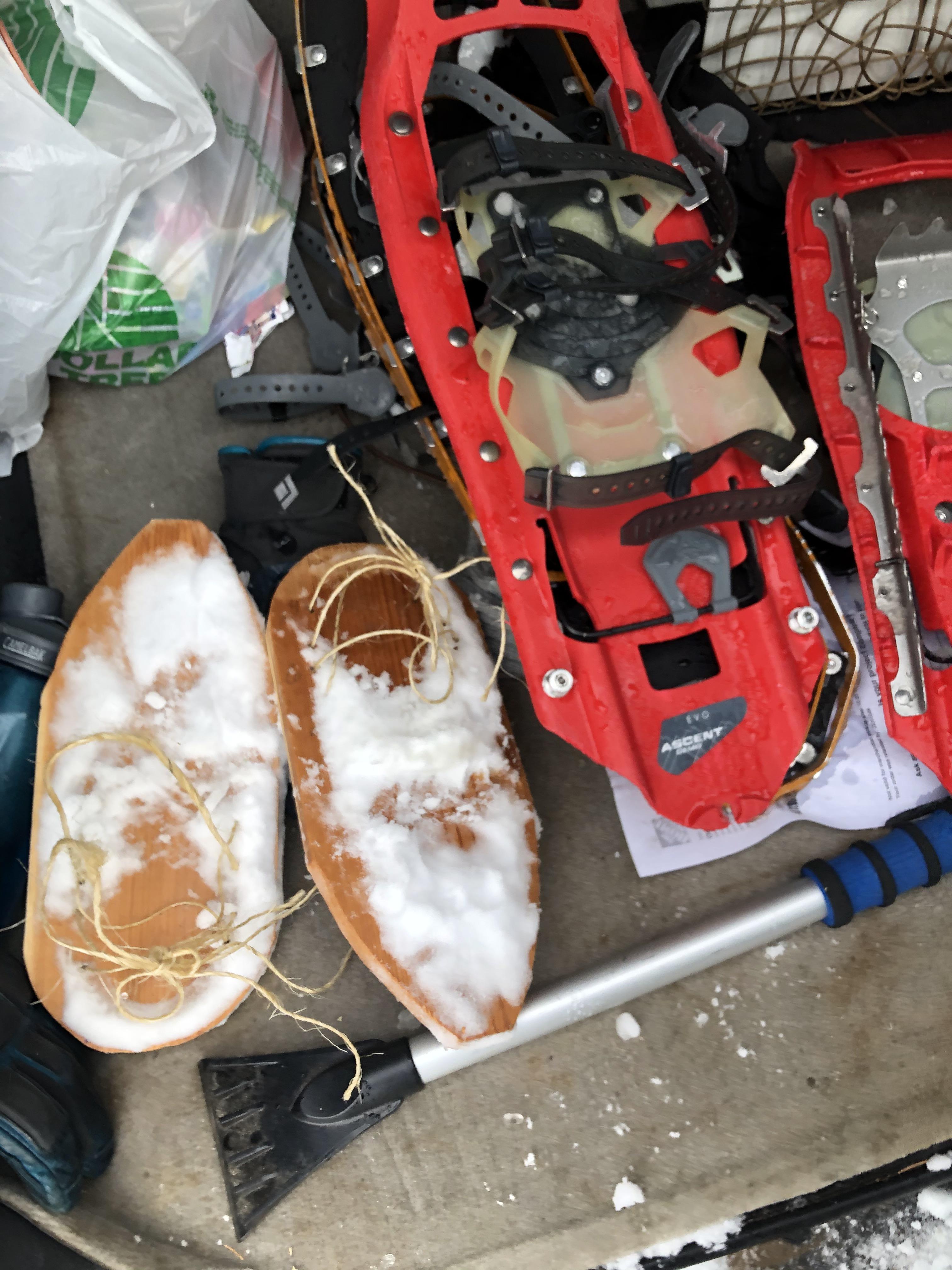 Wait, kids snowshoes cost HOW much? Boards, string. Shitty. r