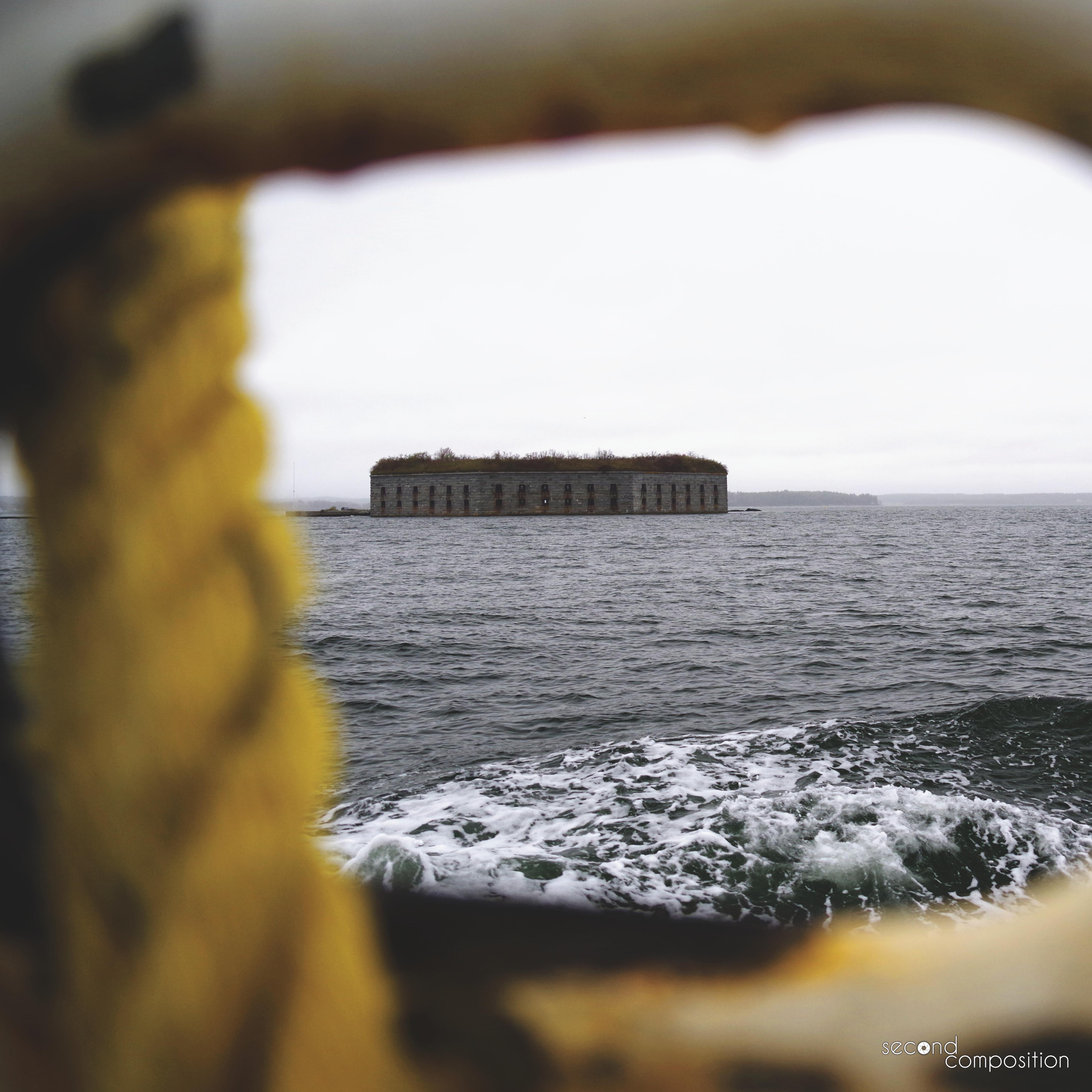 Fort (Portland, ME) through the porthole [OC] [4411×4411