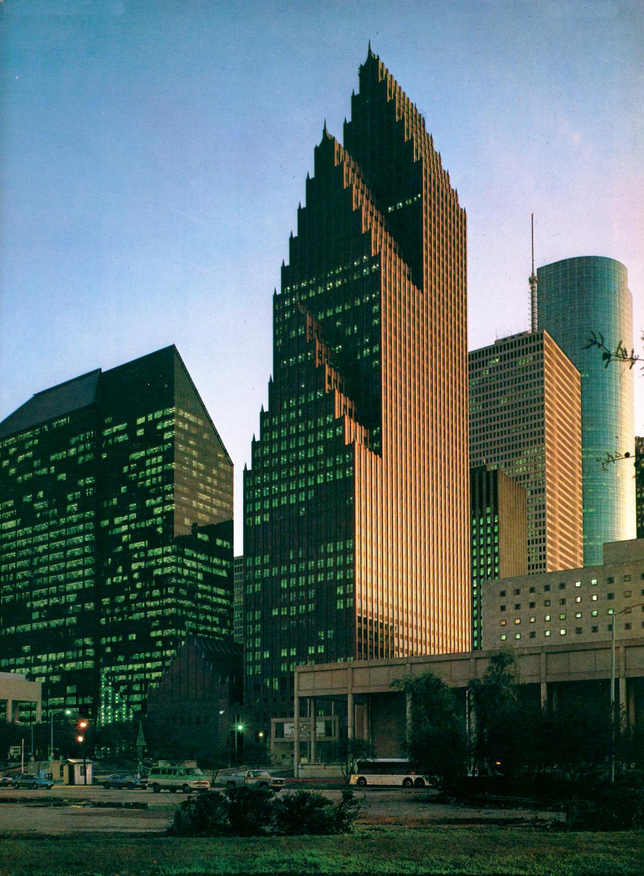 The Bank of America Center, Houston, Texas, 1983. Johnson