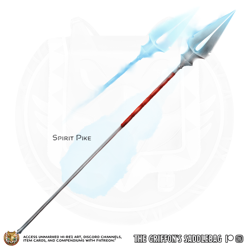 [Art][OC] {The Griffon's Saddlebag} Spirit Pike Weapon (pike) r/DnD