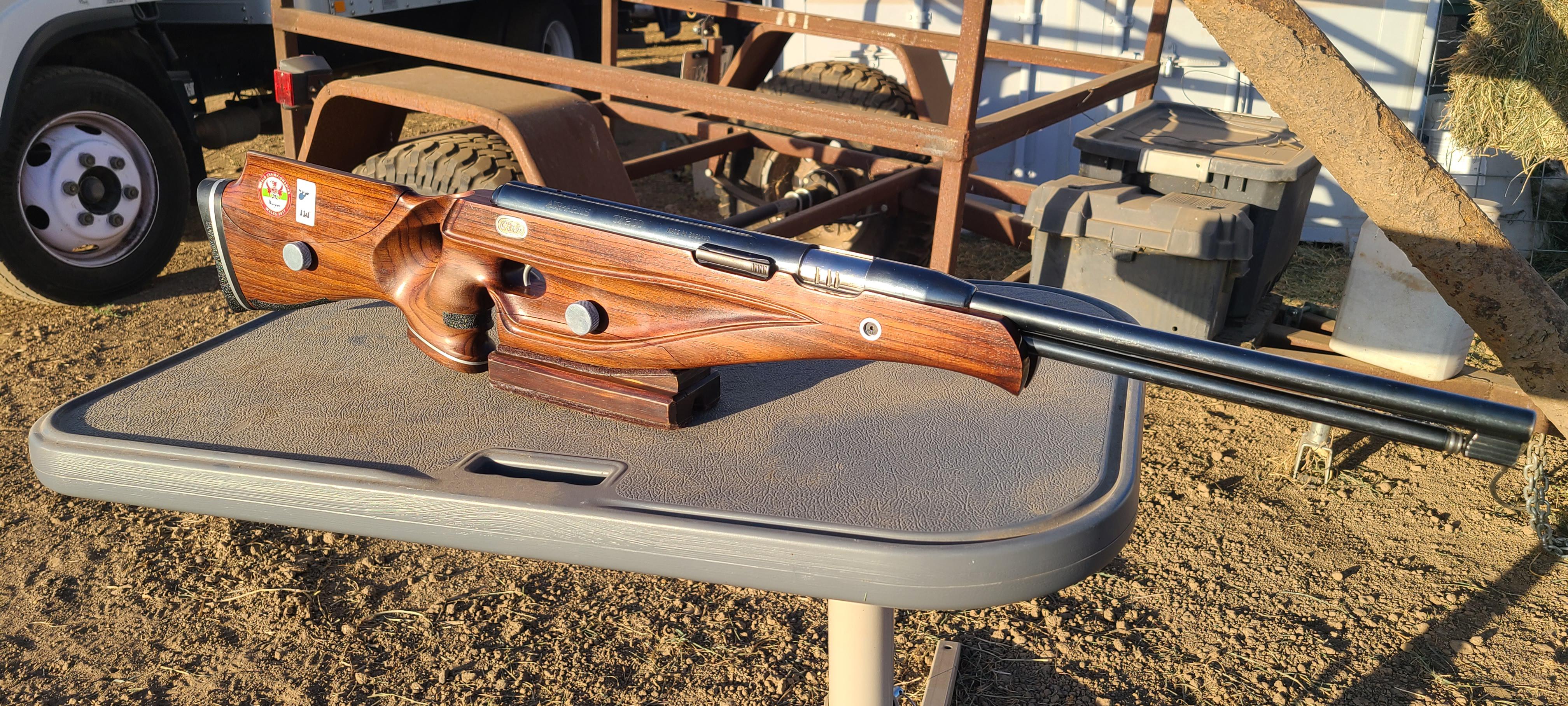 My new to me GinB No 8 stock for my TX200 competition rifles. Look at