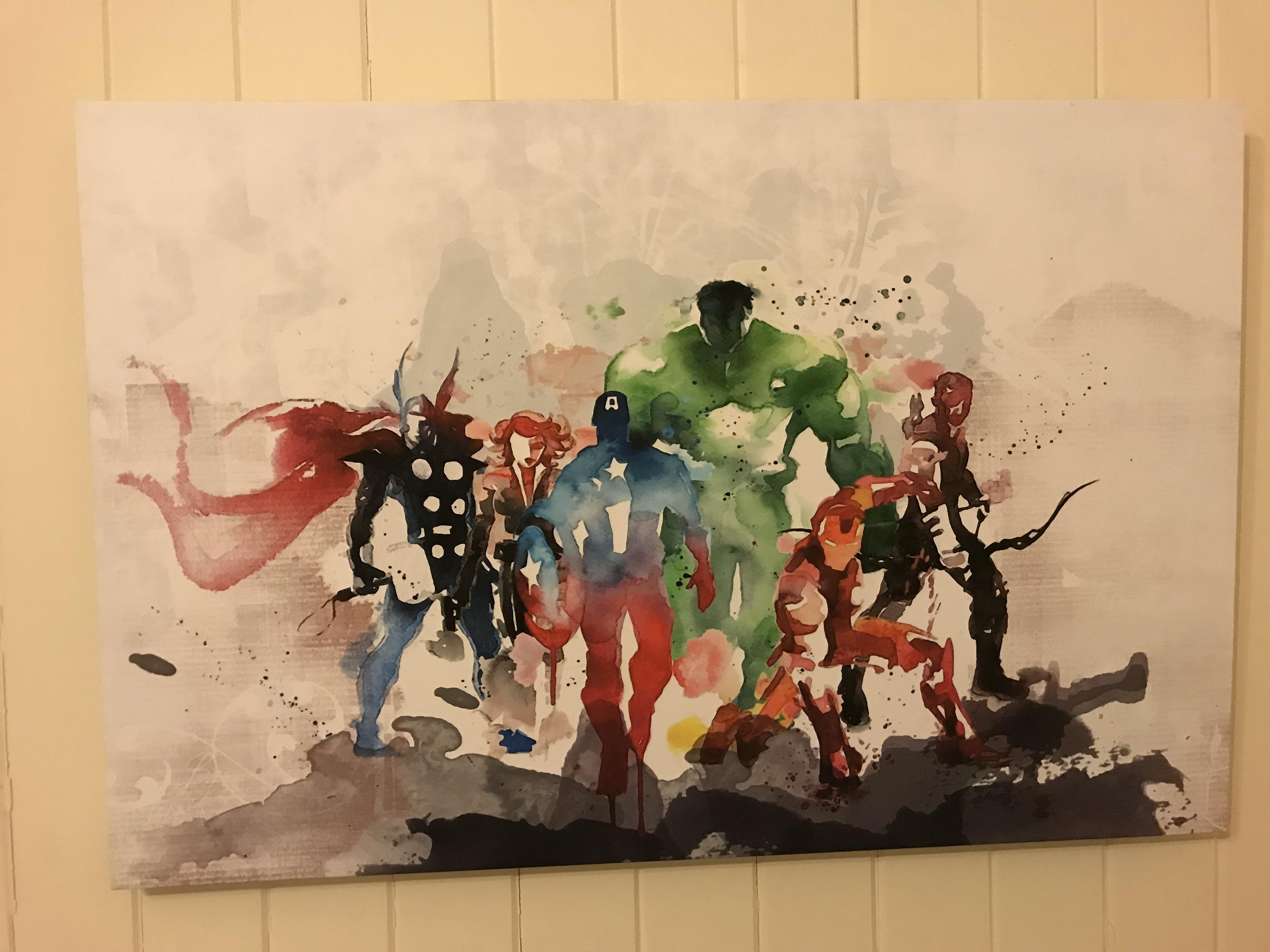 Avengers painting that was gifted to me. I absolutely love it. r/Marvel