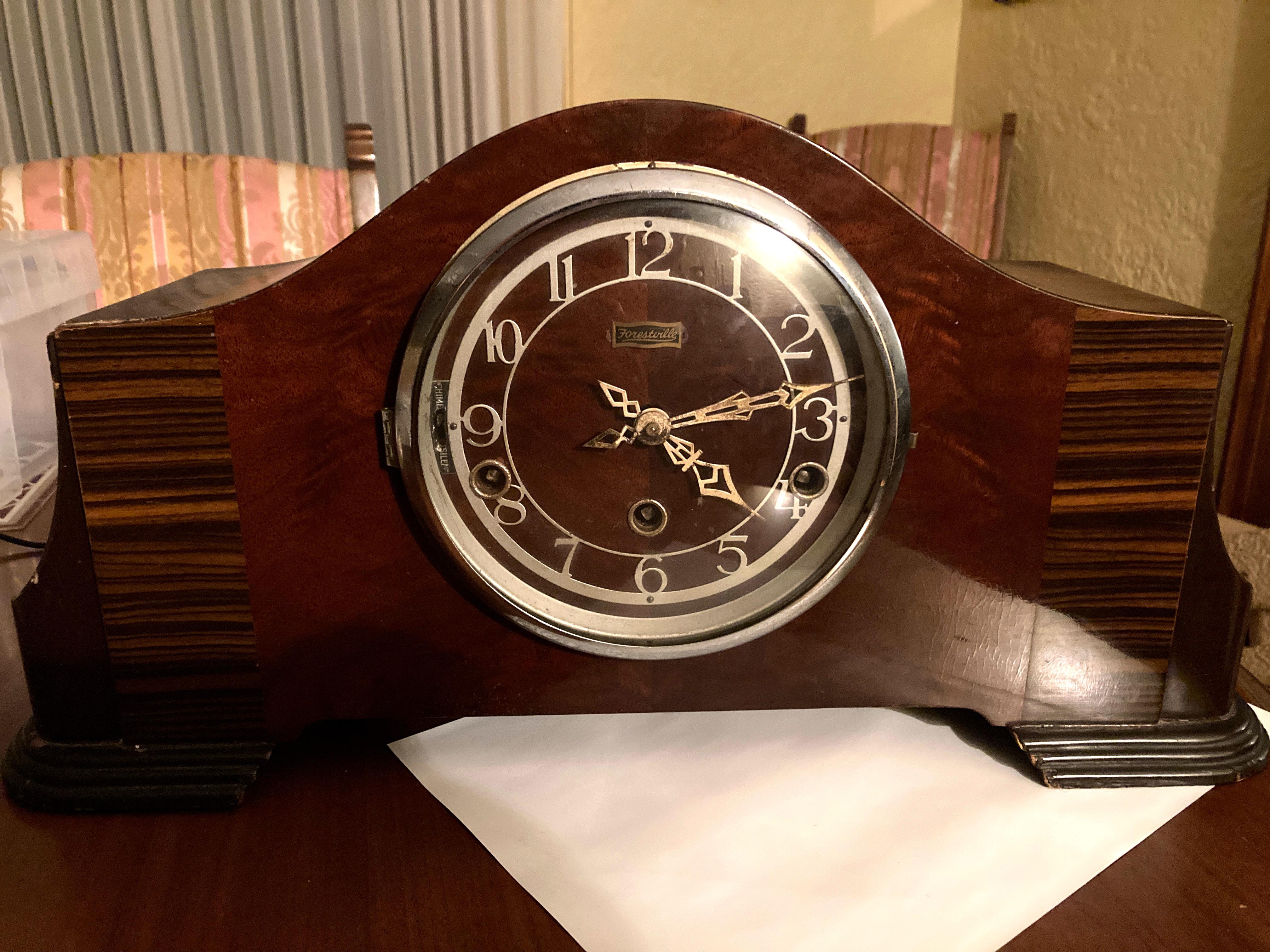 1940’s Forestville mechanical mantel clock. First time I’ve bought