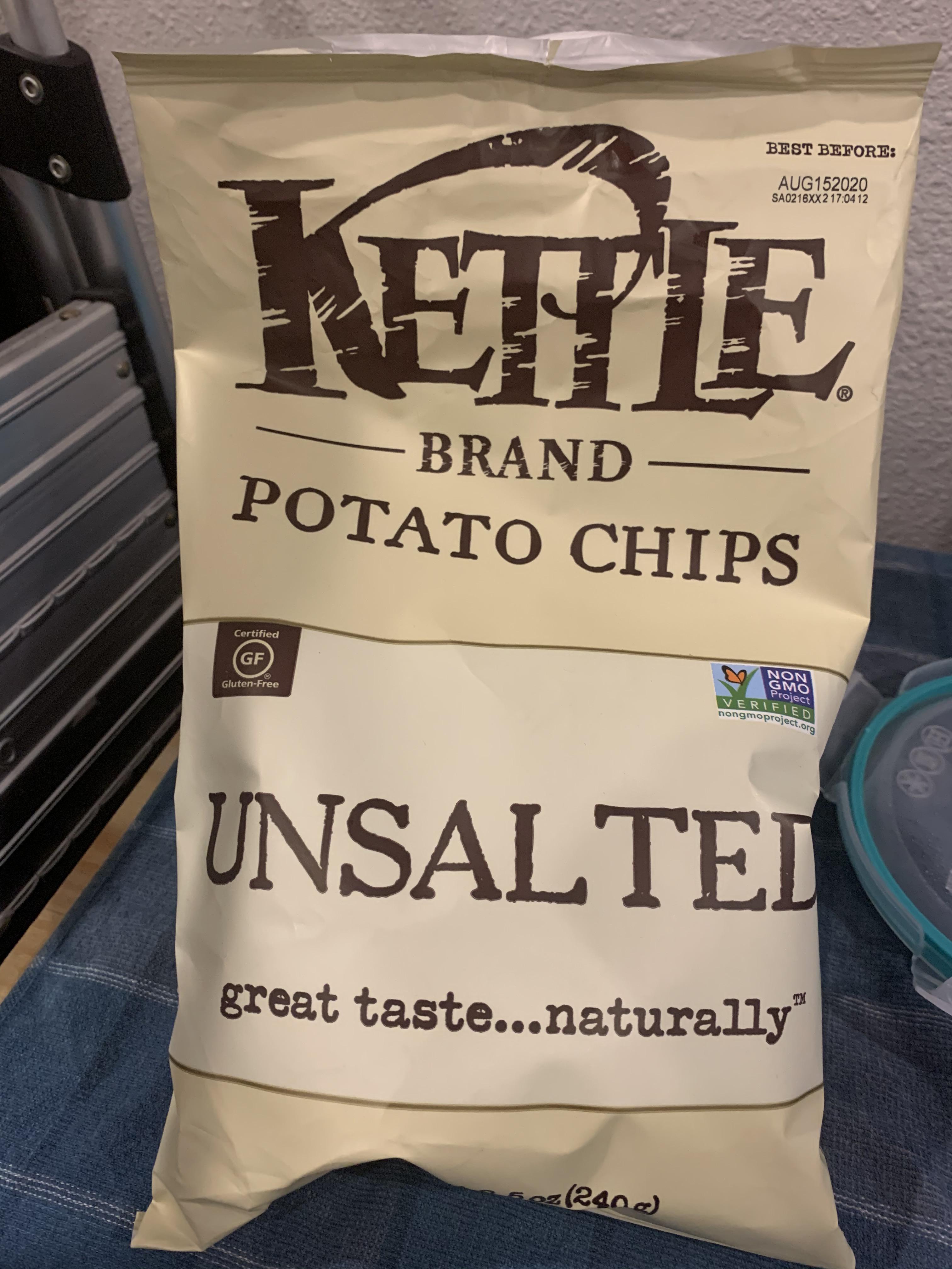 Unsalted kettle potato chips! Finally! r/LowSodium