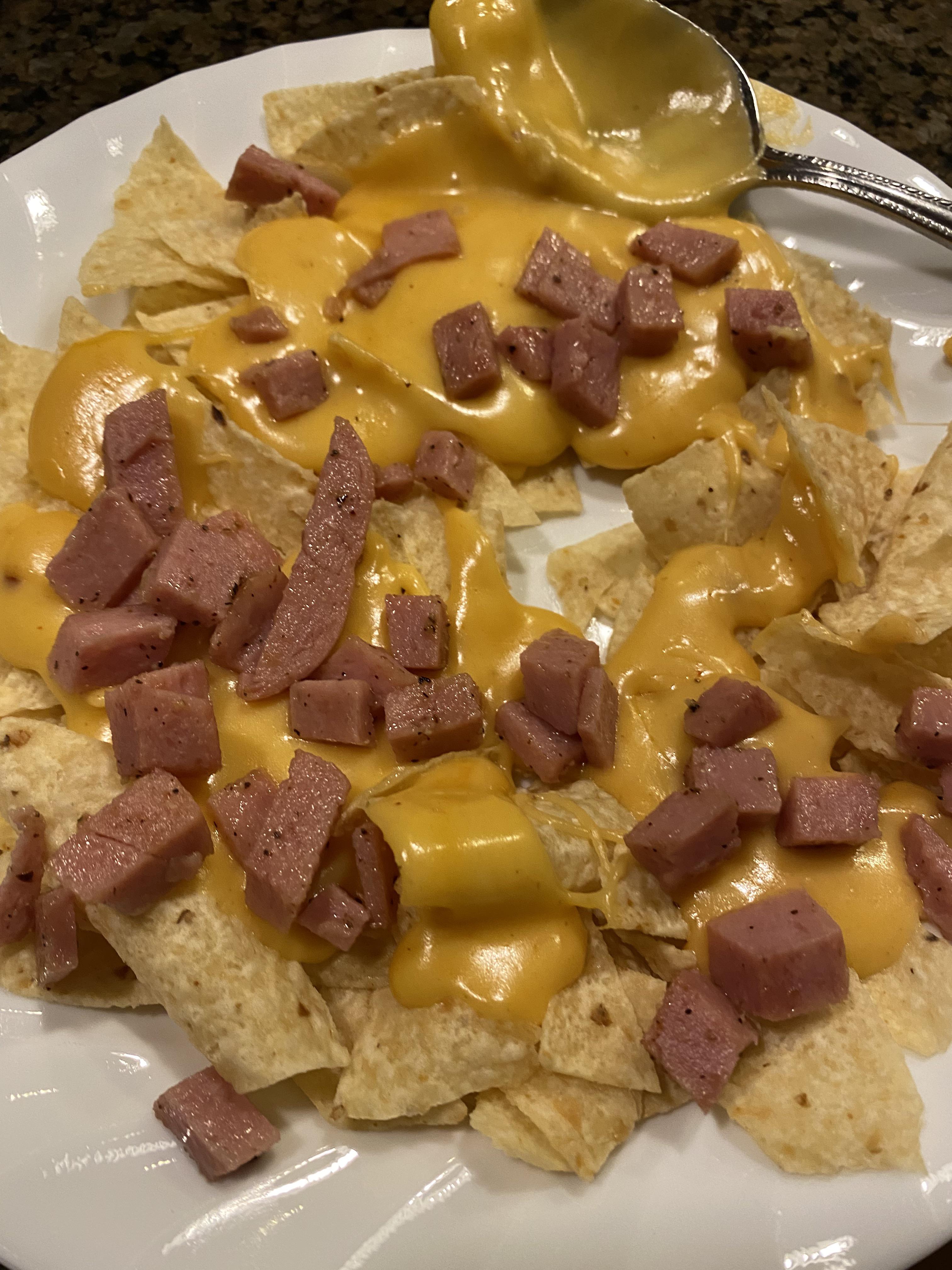 My first time making home made nacho cheese sauce (cheddar and