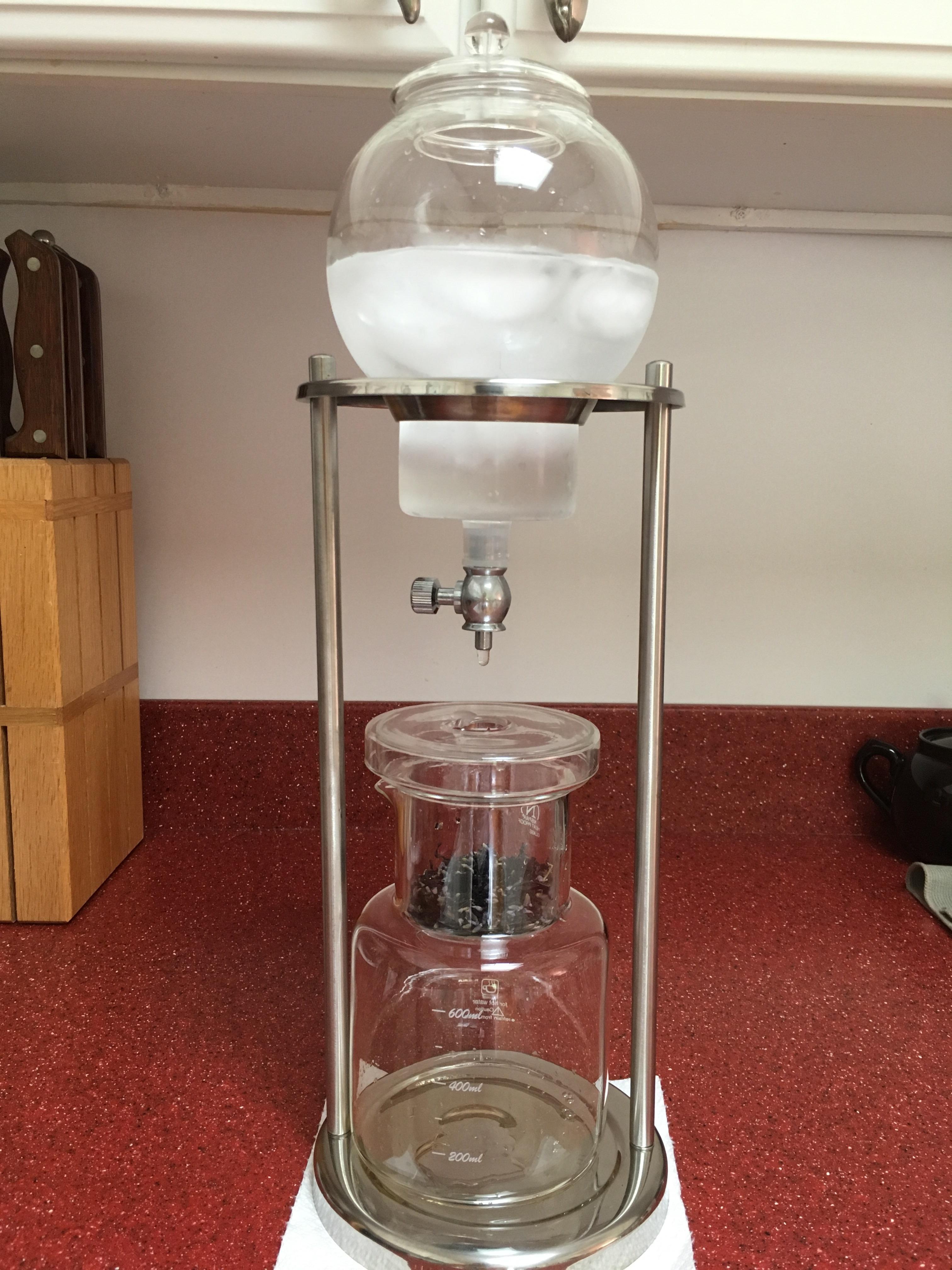 Just got a drip tower. Makes good cold brew tea. r/tea