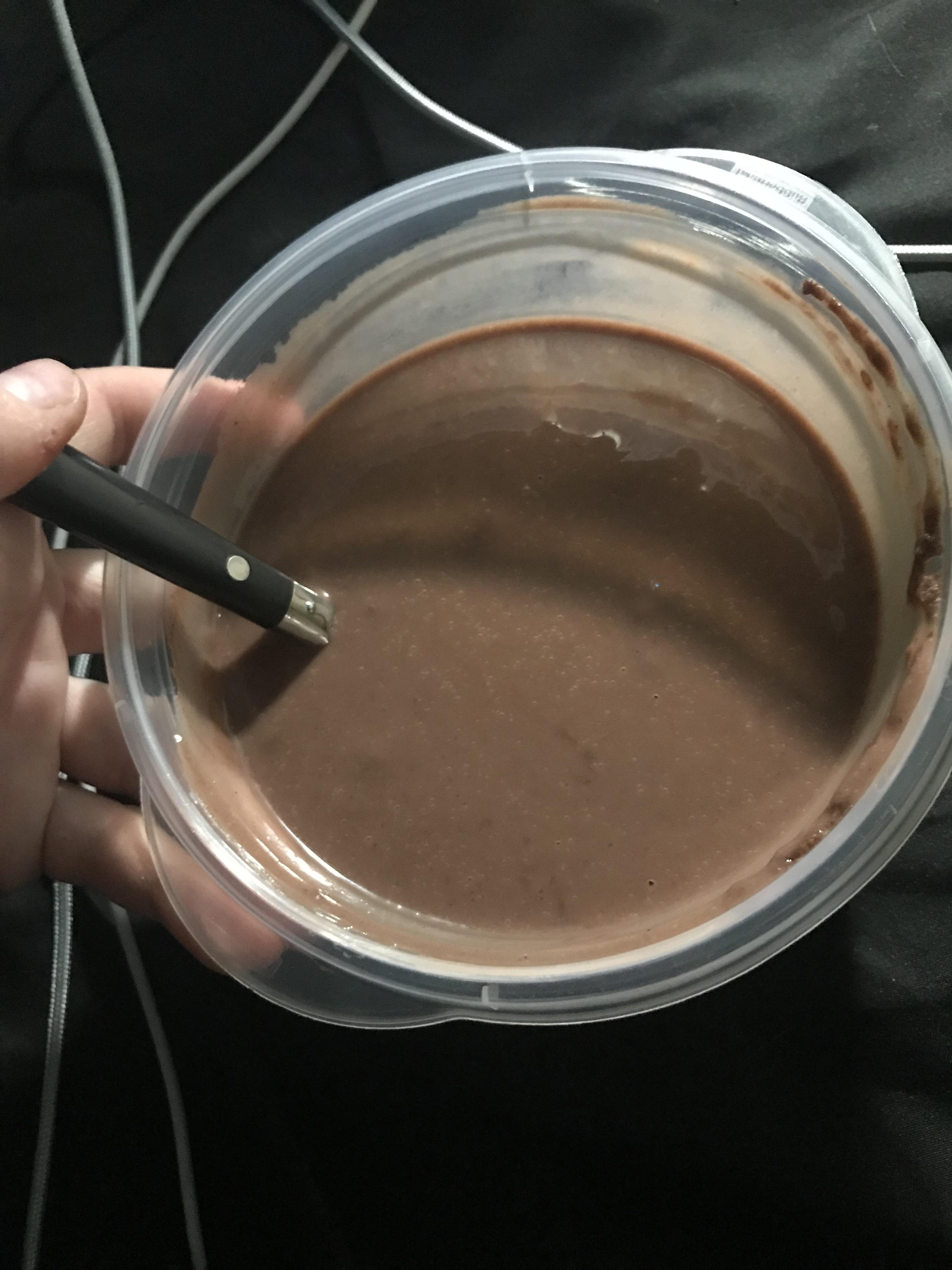 sf chocolate pudding with almond milk (180 for the whole thing) r